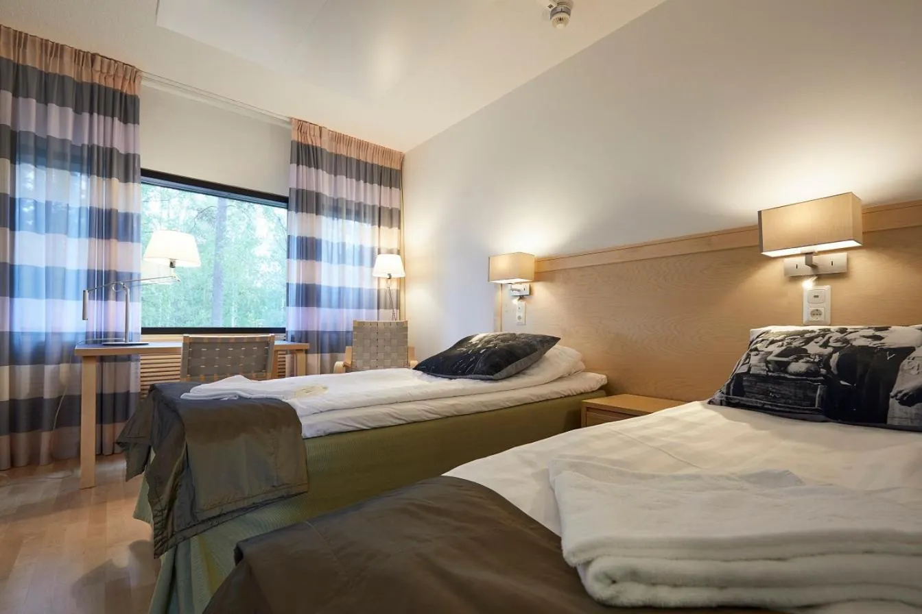 Bed in Kokoushotelli Murikanranta