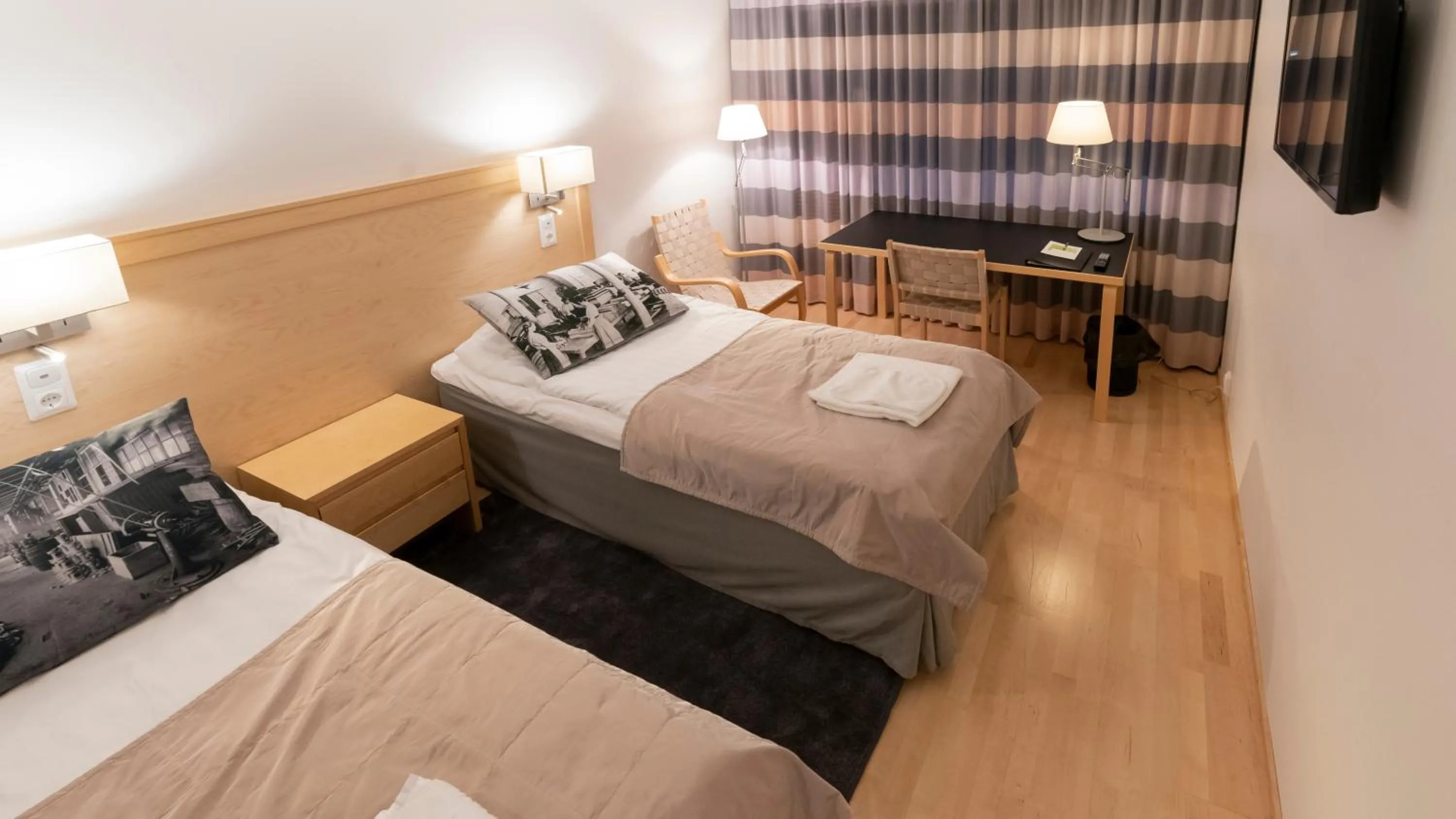 Bed in Kokoushotelli Murikanranta