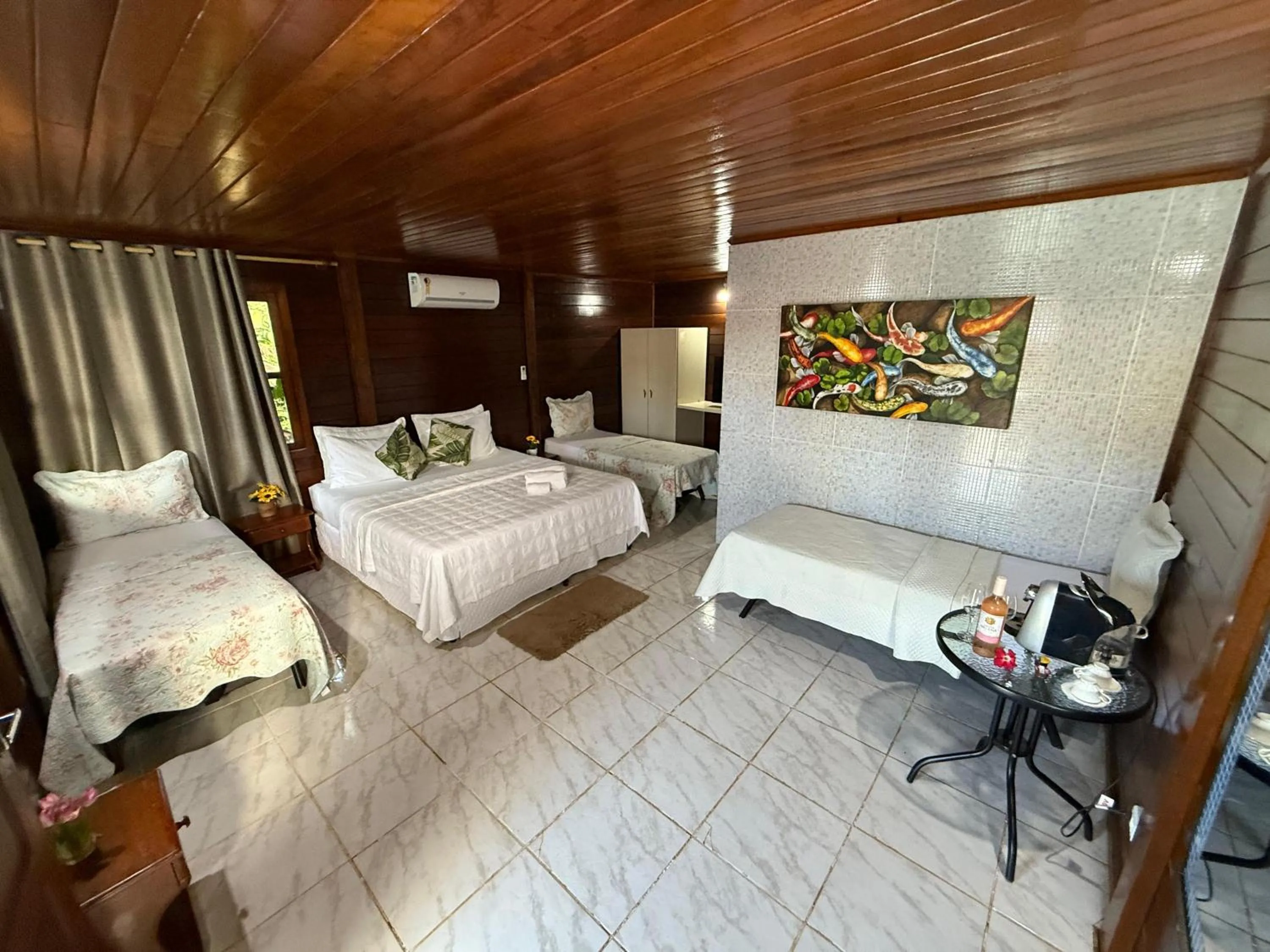 Bed in Pousada das Flores