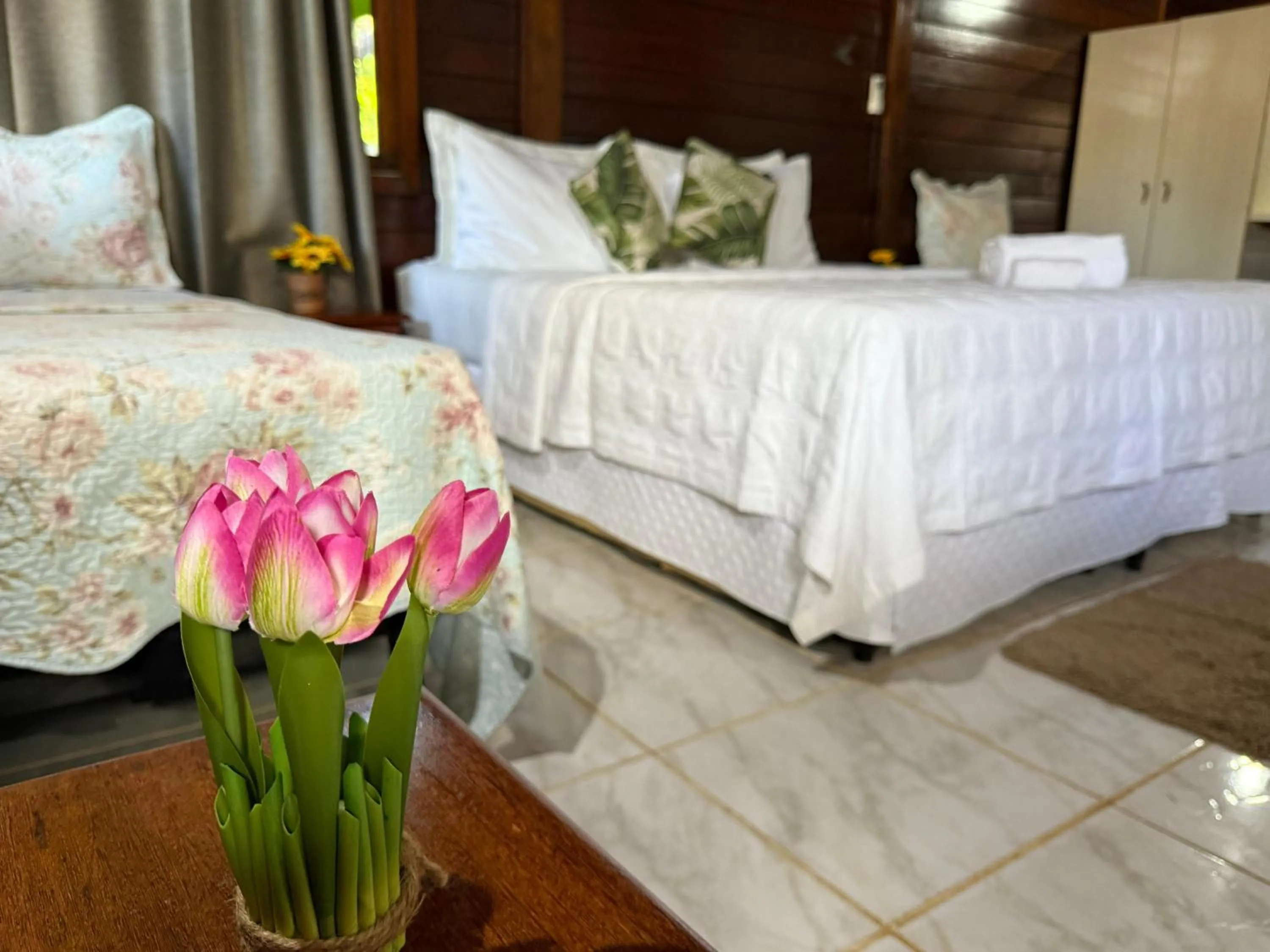 Bed in Pousada das Flores