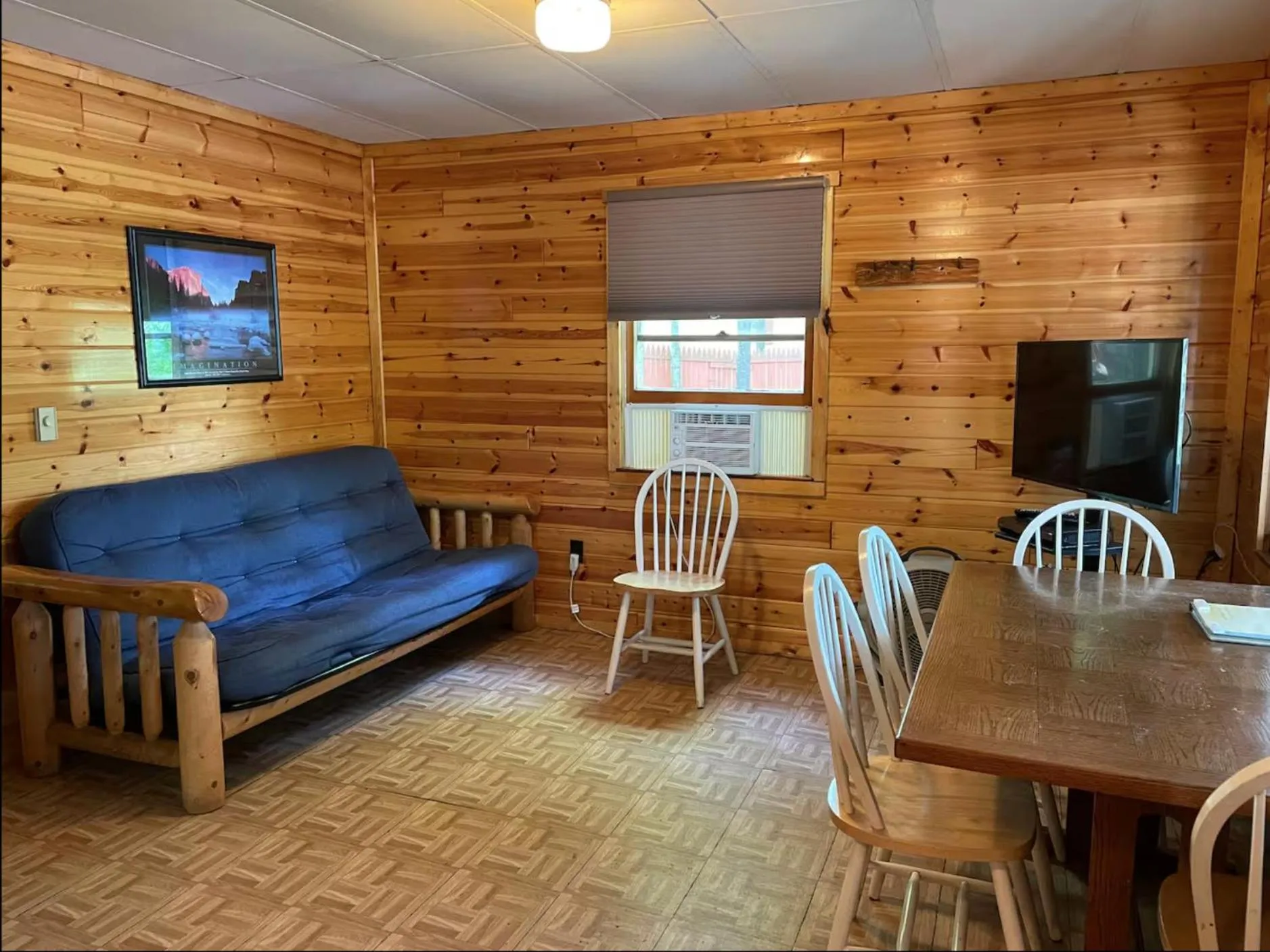 Living room in The Elms Waterfront Cottages