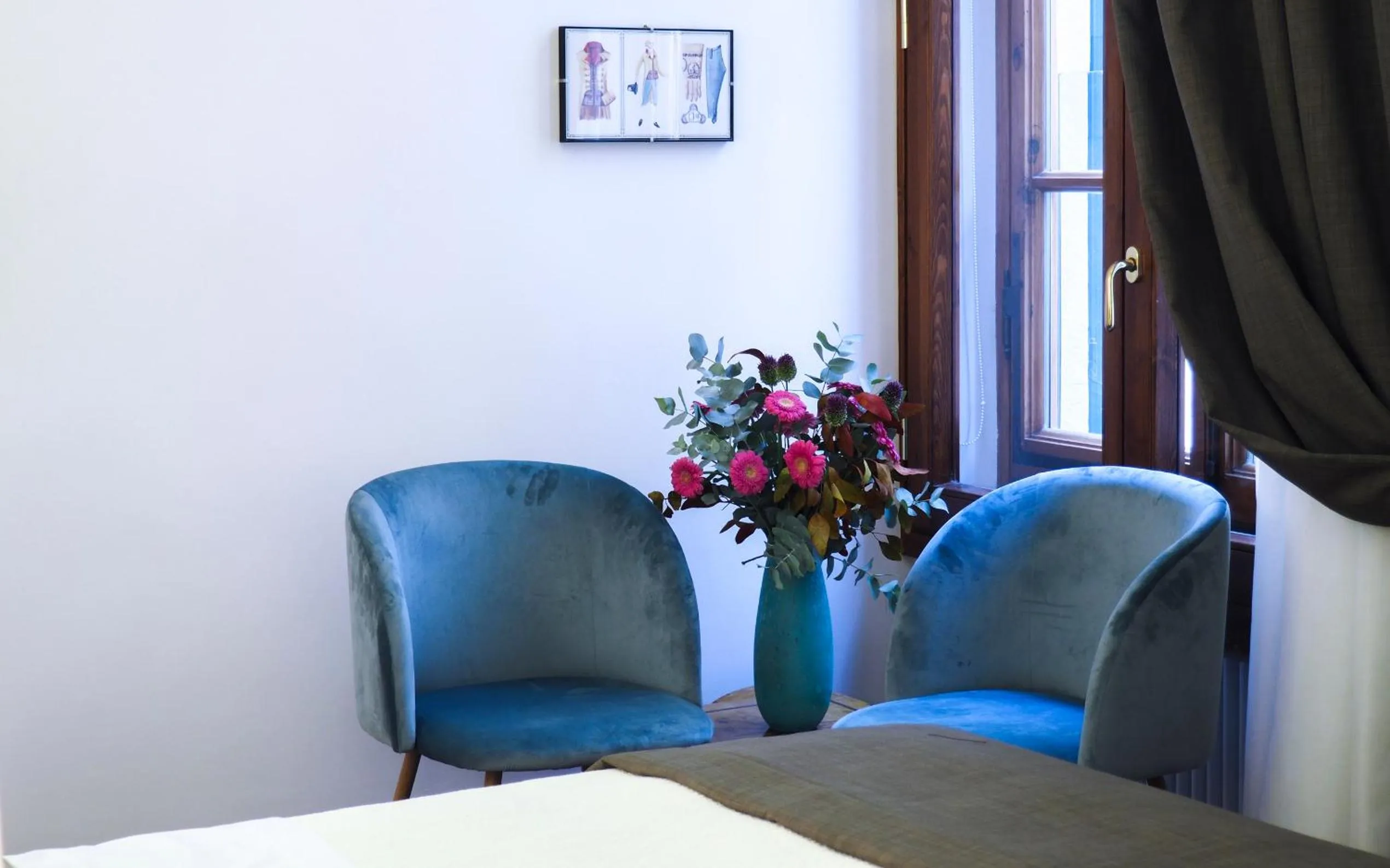 Seating area, Bed in AQA Palace