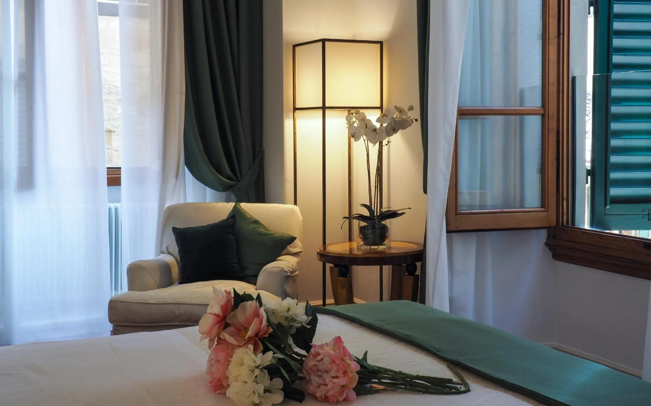 Seating area, Bed in AQA Palace