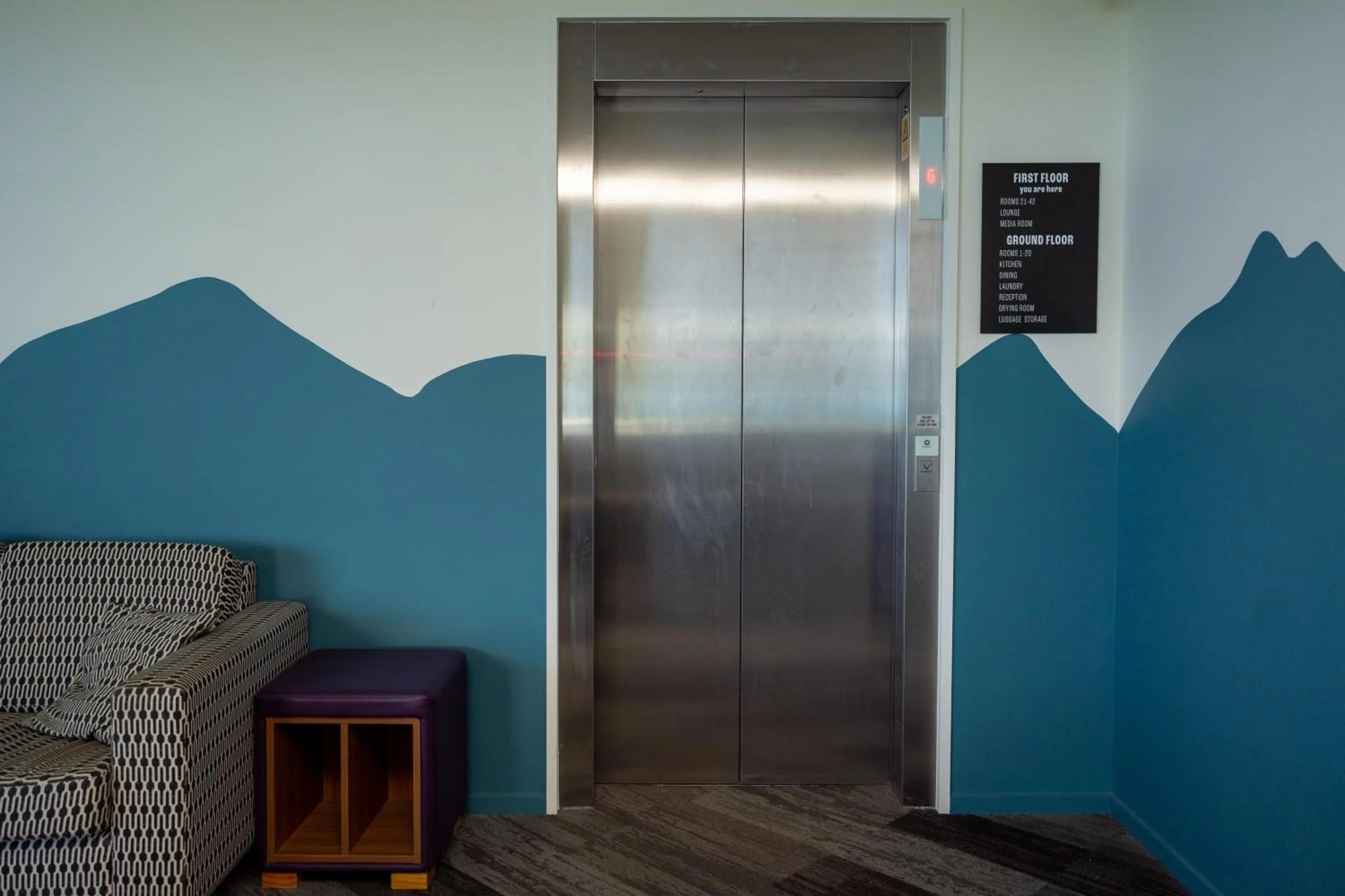 elevator in Haka House Lake Tekapo