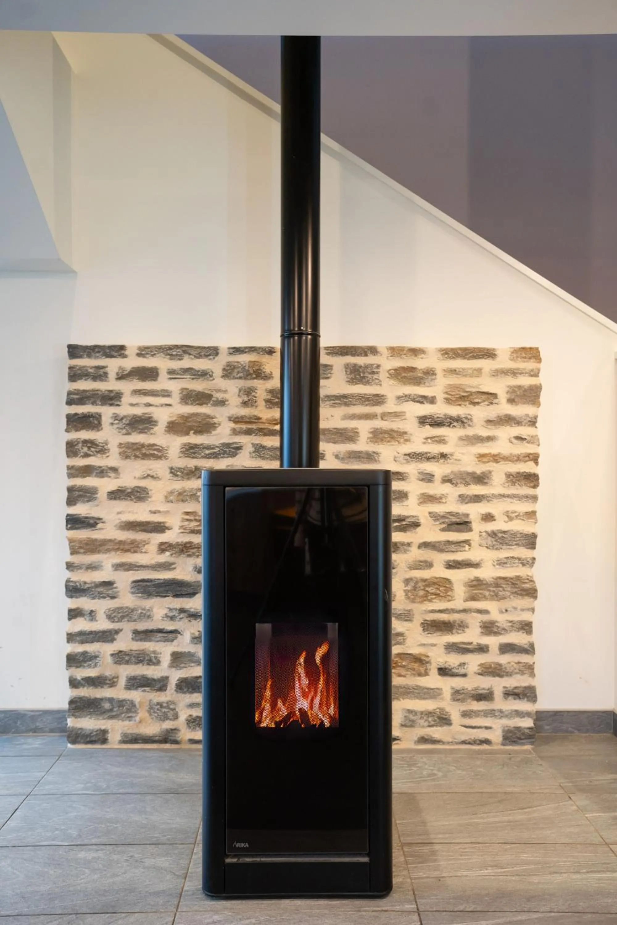 fireplace in Haka House Lake Tekapo