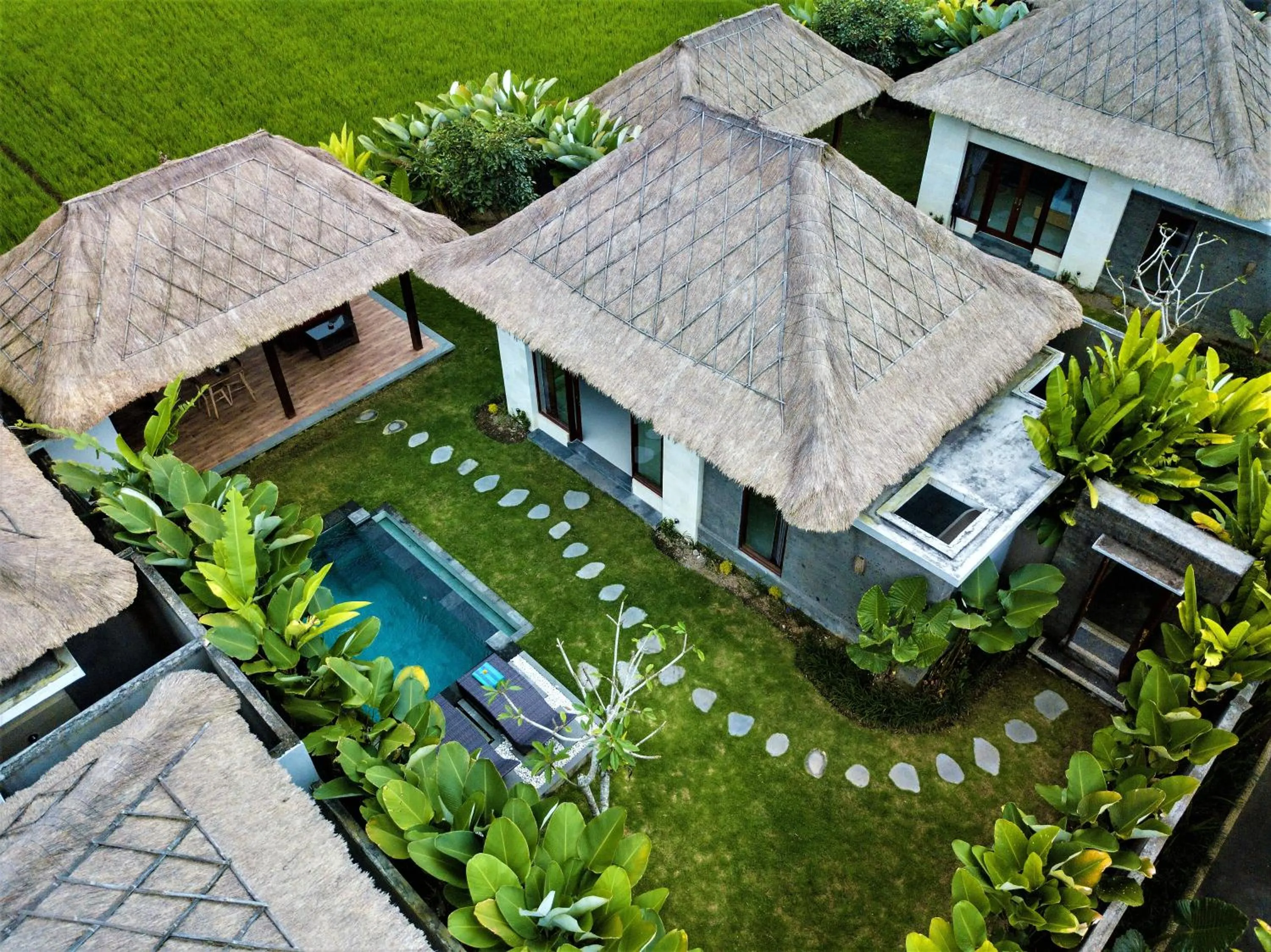 Bird's eye view in Three Gold Luxury Private Villas