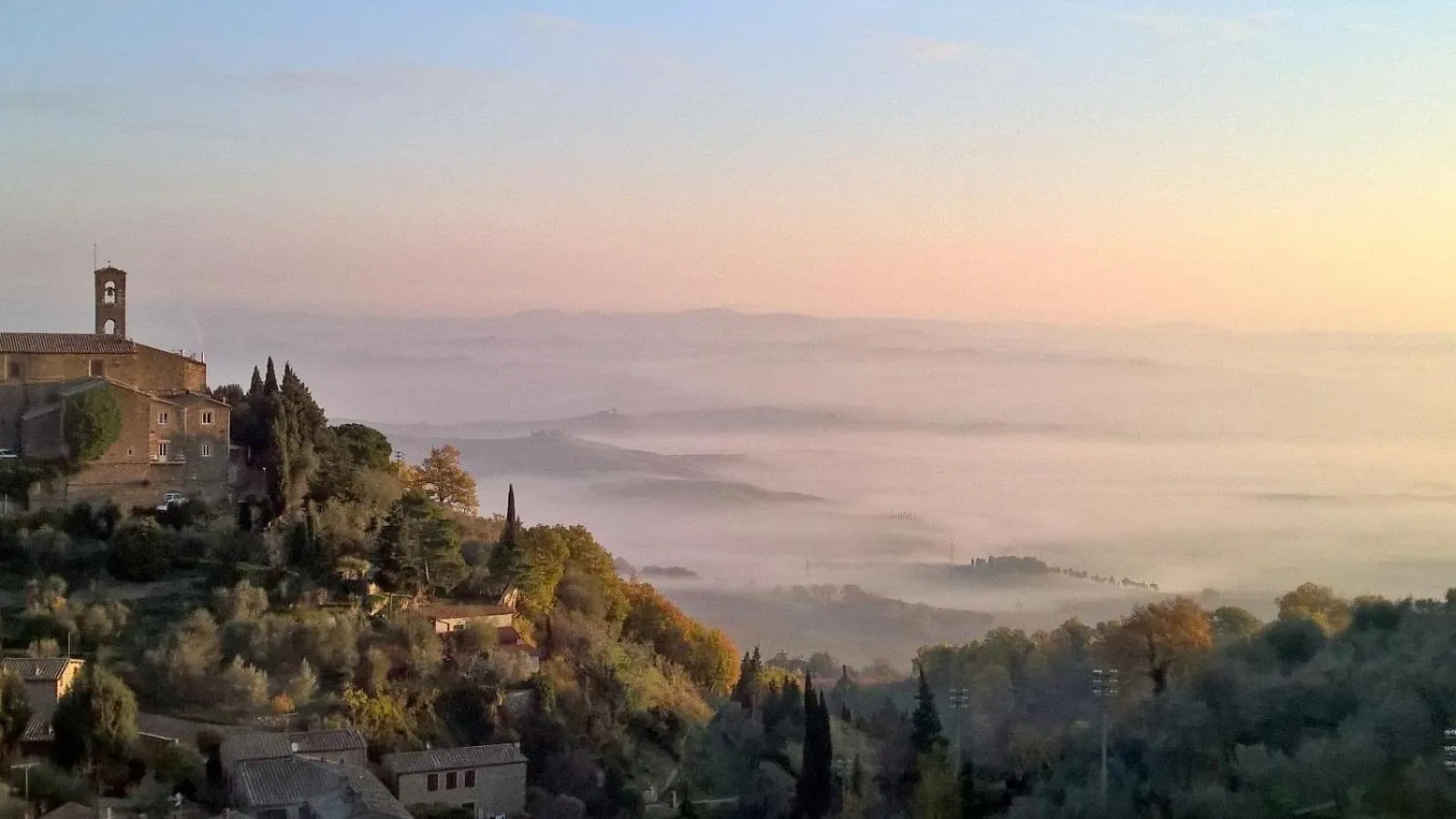 Sunrise in Tuscany View Montalcino