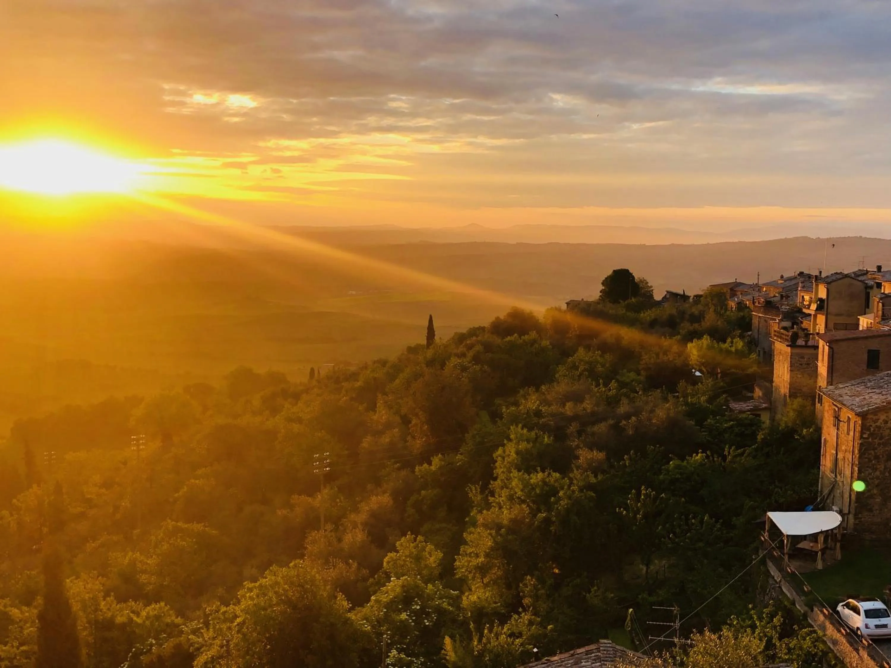 Sunrise in Tuscany View Montalcino