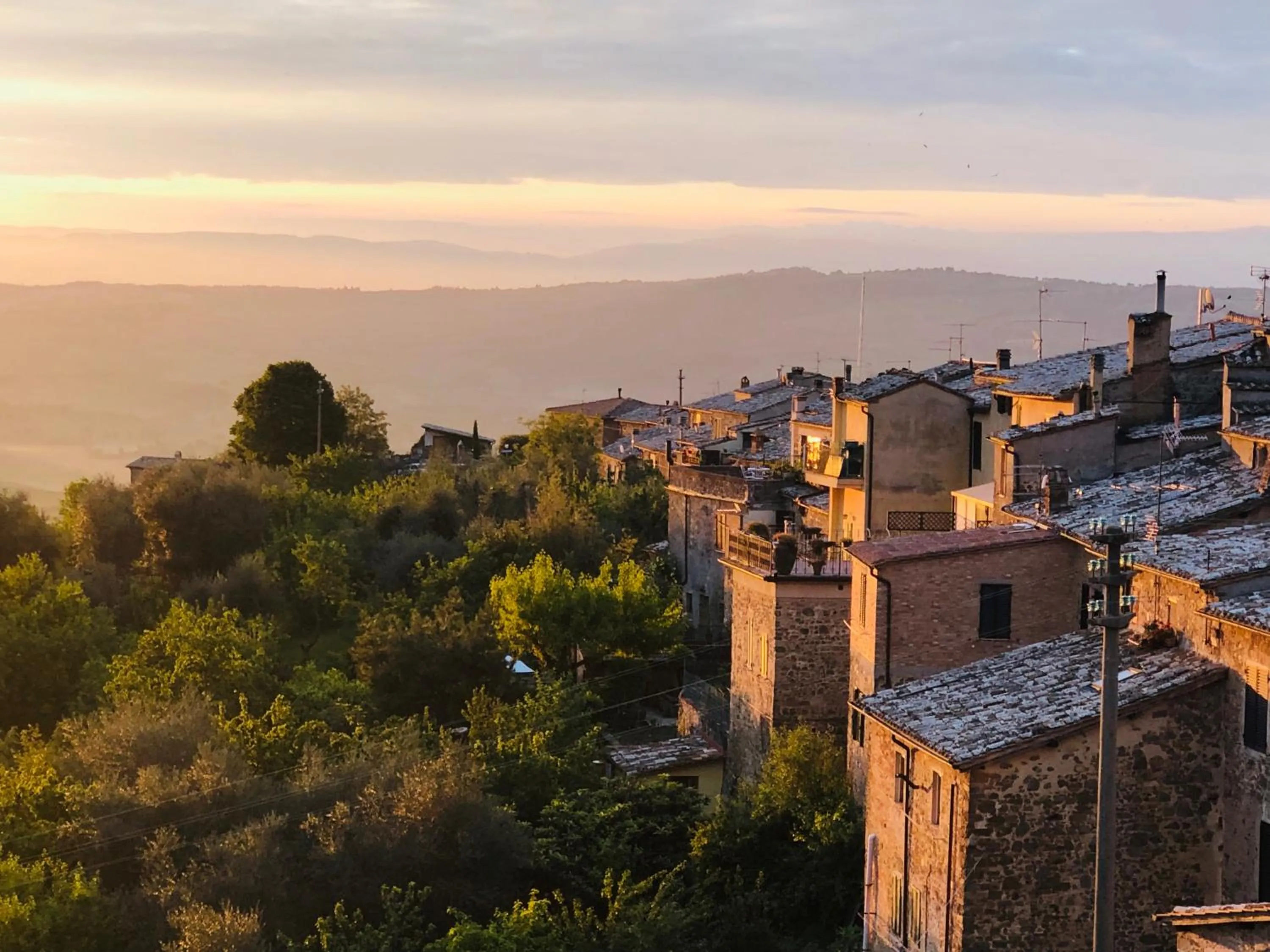 Sunset in Tuscany View Montalcino
