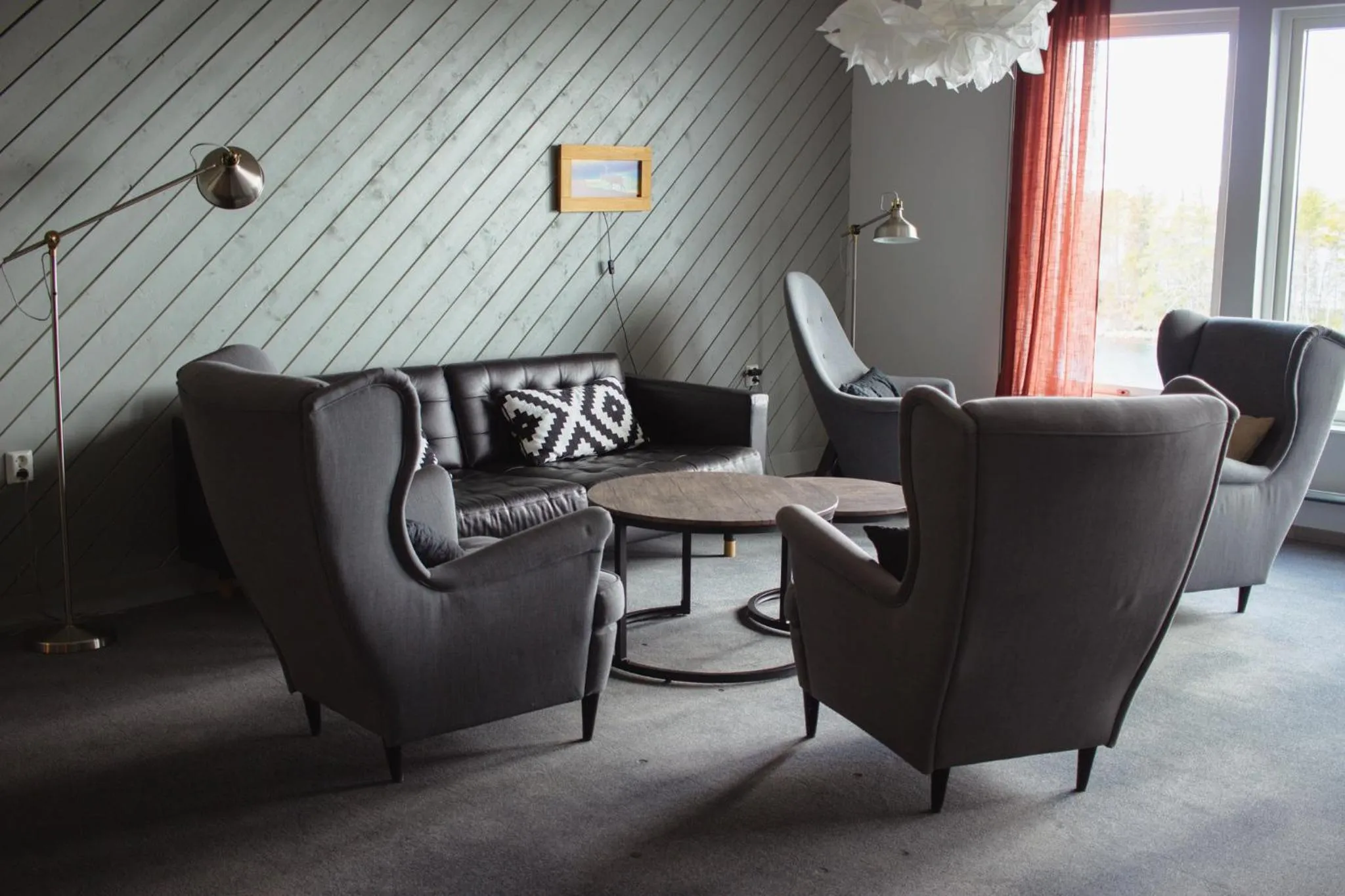 Communal lounge/ TV room in Hornavan Hotell