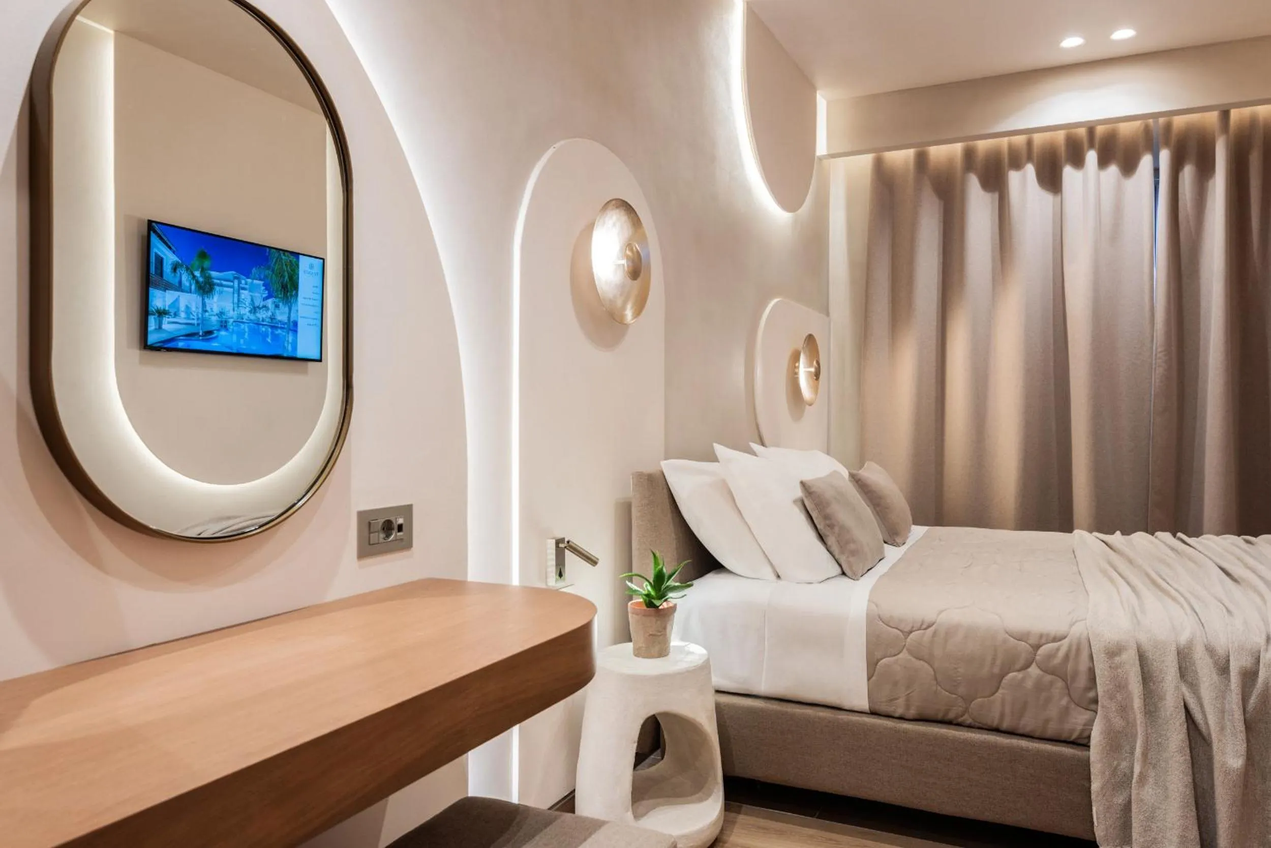 Bed in Tzante Hotel Zakynthos, Adults Only