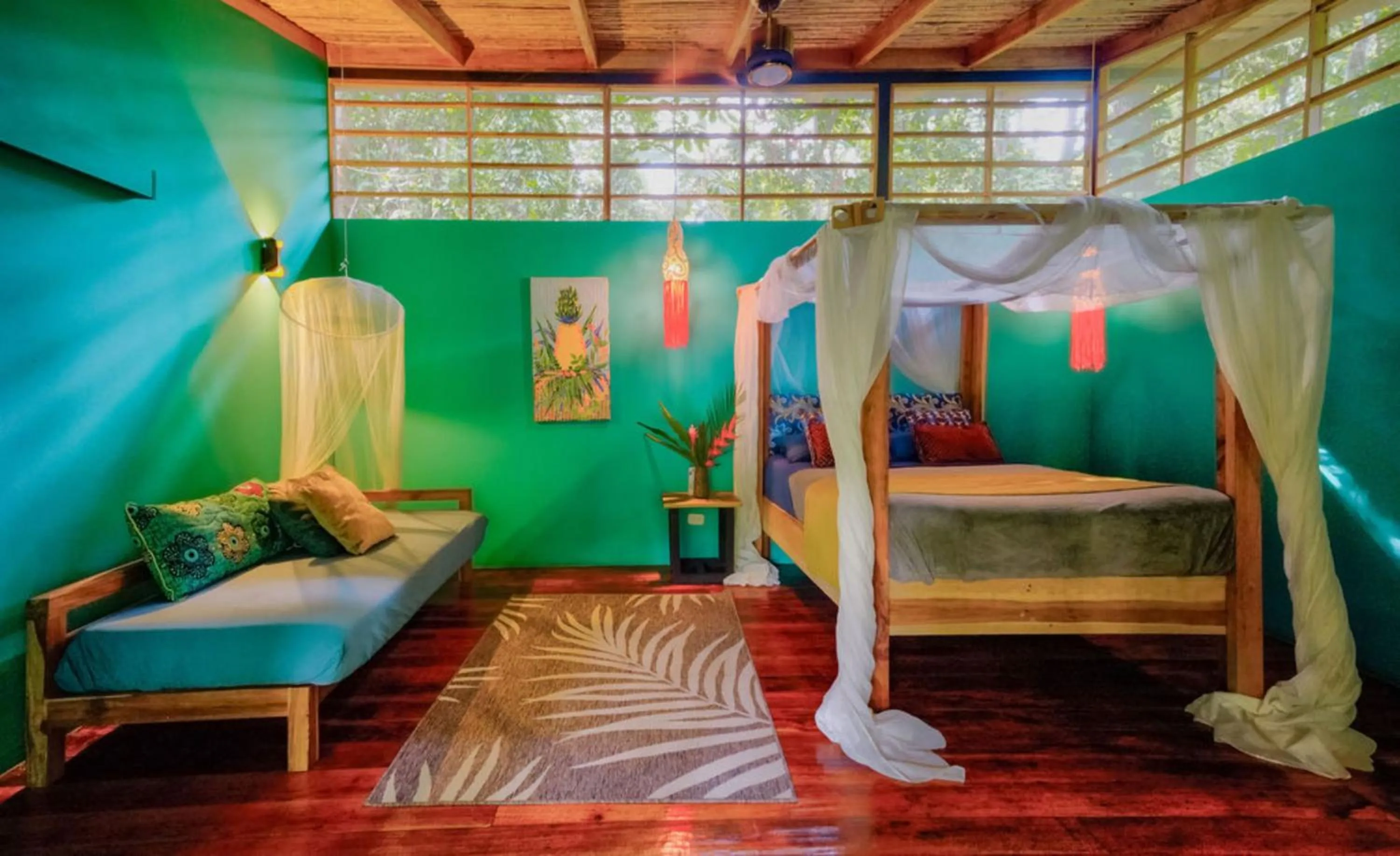 Bed in La Shamana - Ecological Concept in Jungle