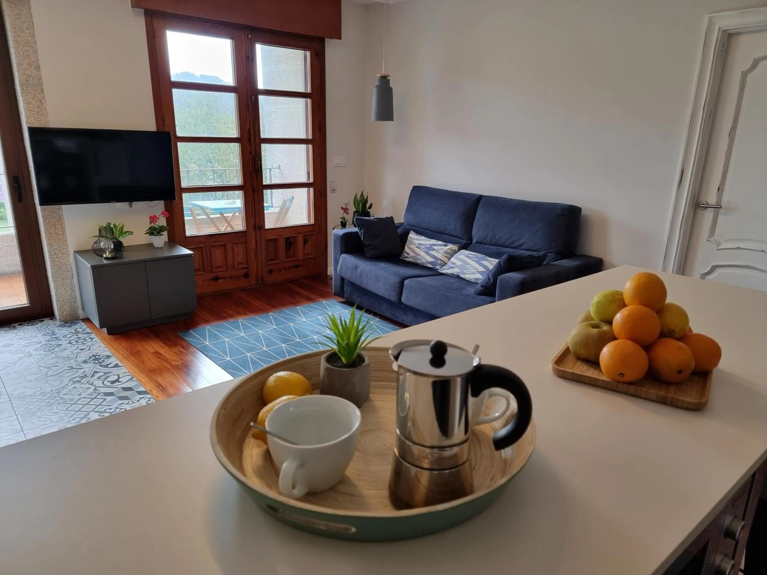 Living room in Apartamentos Ria de Aldan