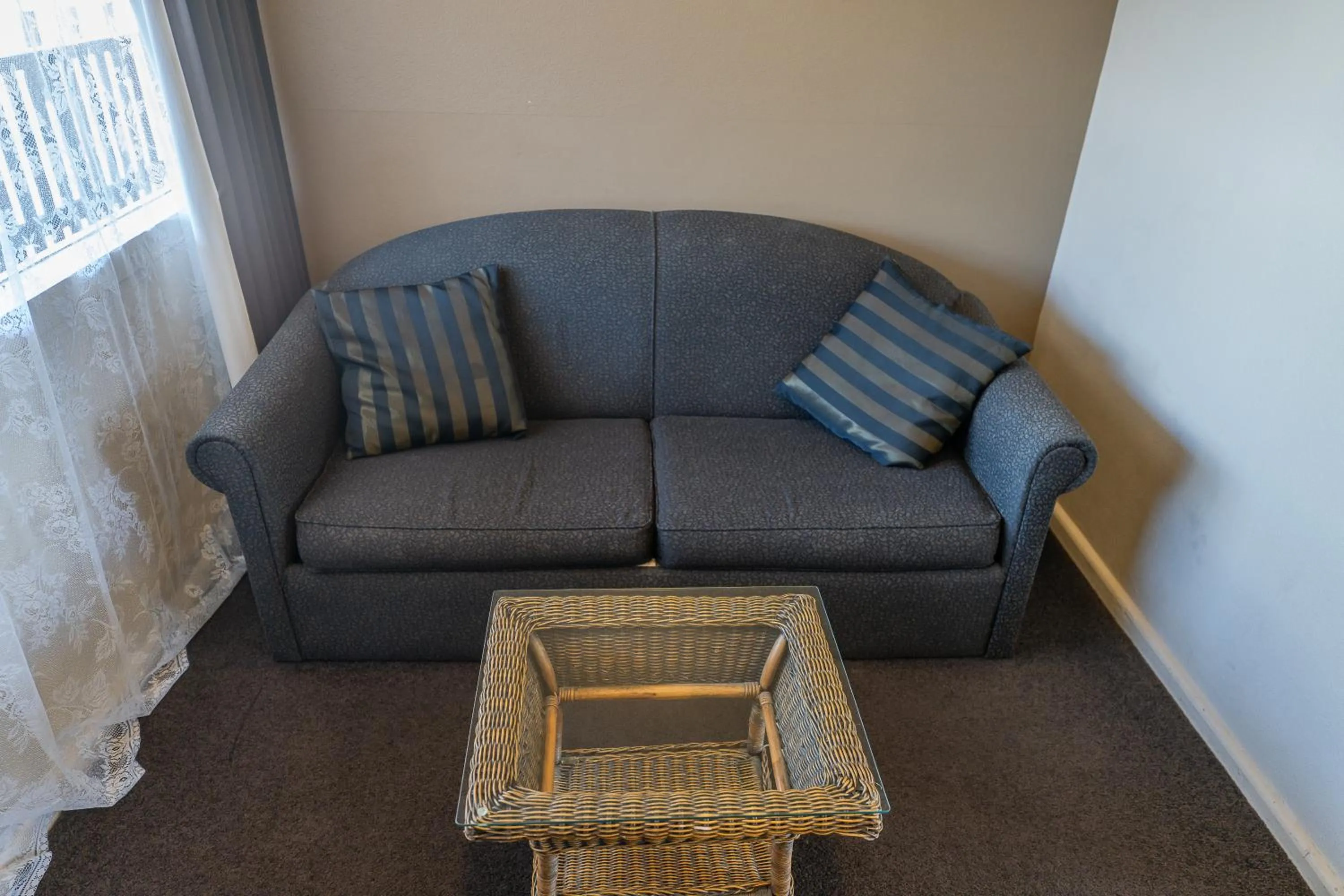 Living room in Halfway Motel