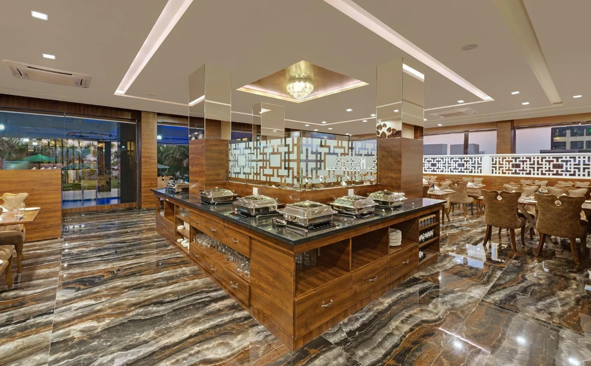 Dining area in The Fern Residency, Bhuj