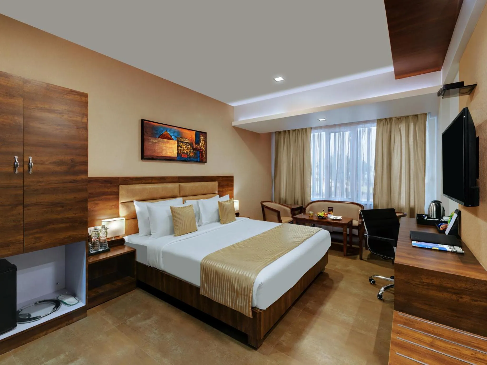 Bedroom, Bed in The Fern Residency, Bhuj