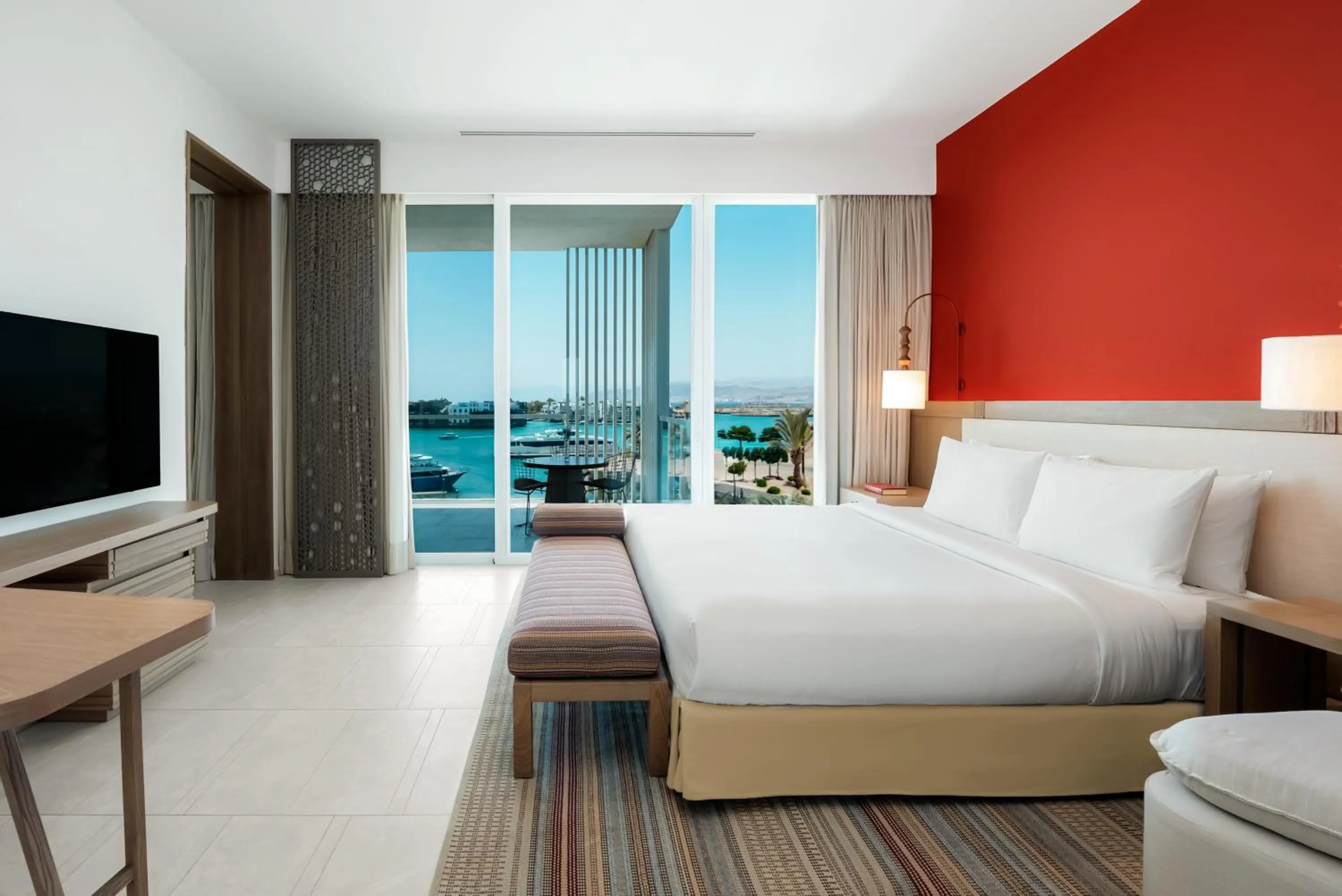 Bed in Hyatt Regency Aqaba Ayla Resort