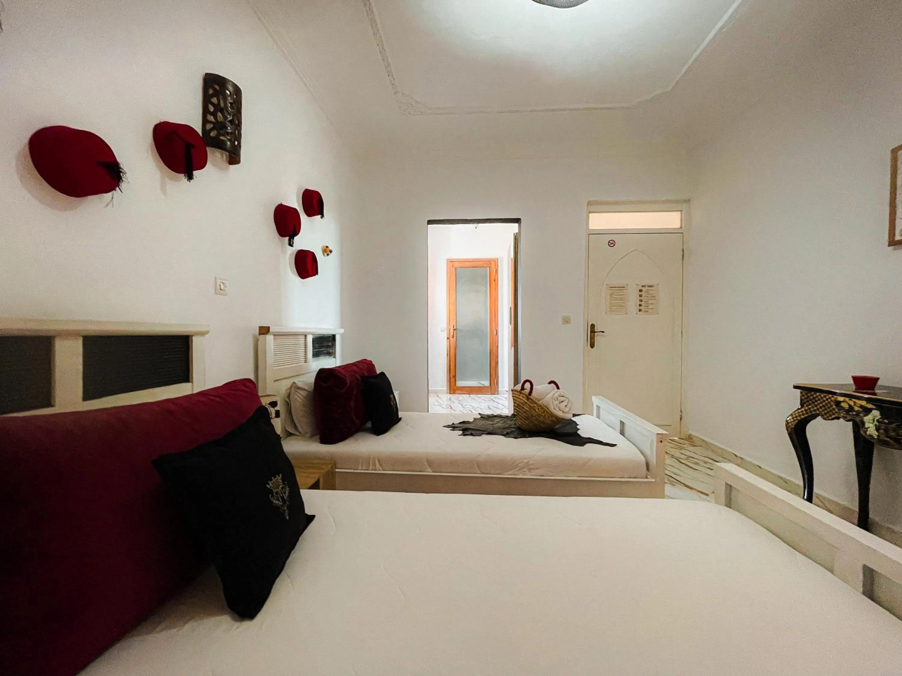 Bed in Hotel Princesse Ilham