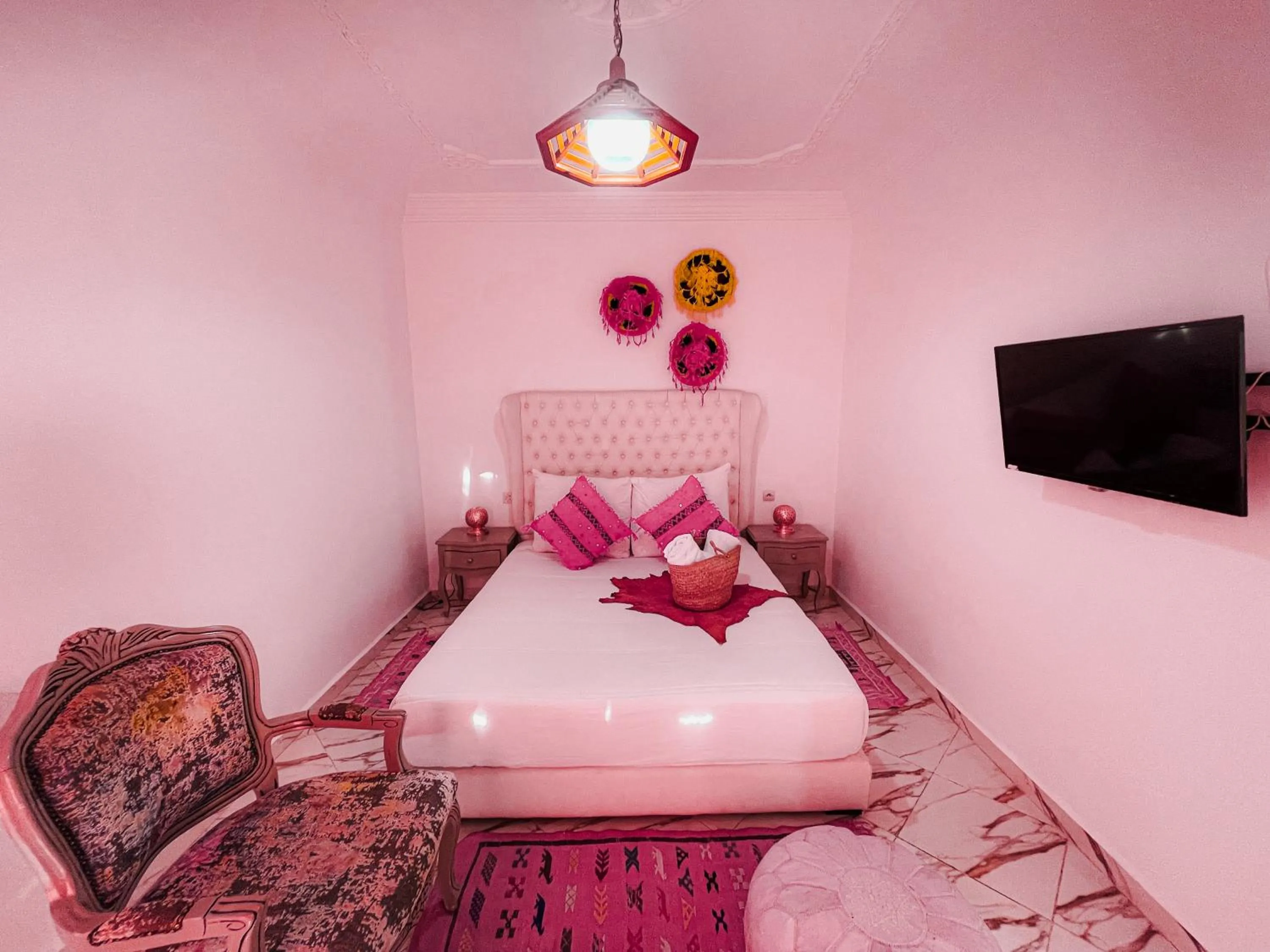 Bed in Hotel Princesse Ilham