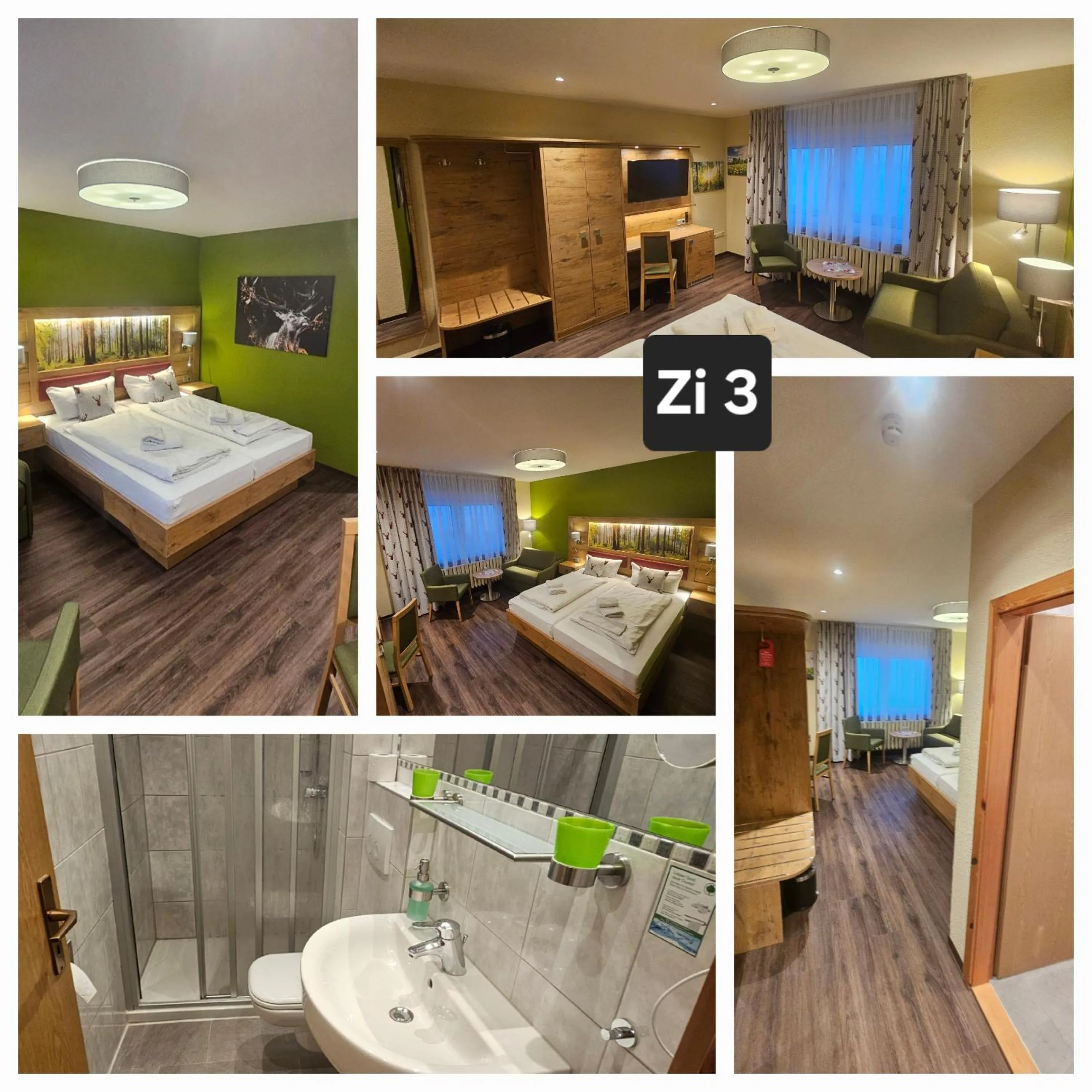 Photo of the whole room, Bed in Zum Roten Hirsch im Grünen Wald