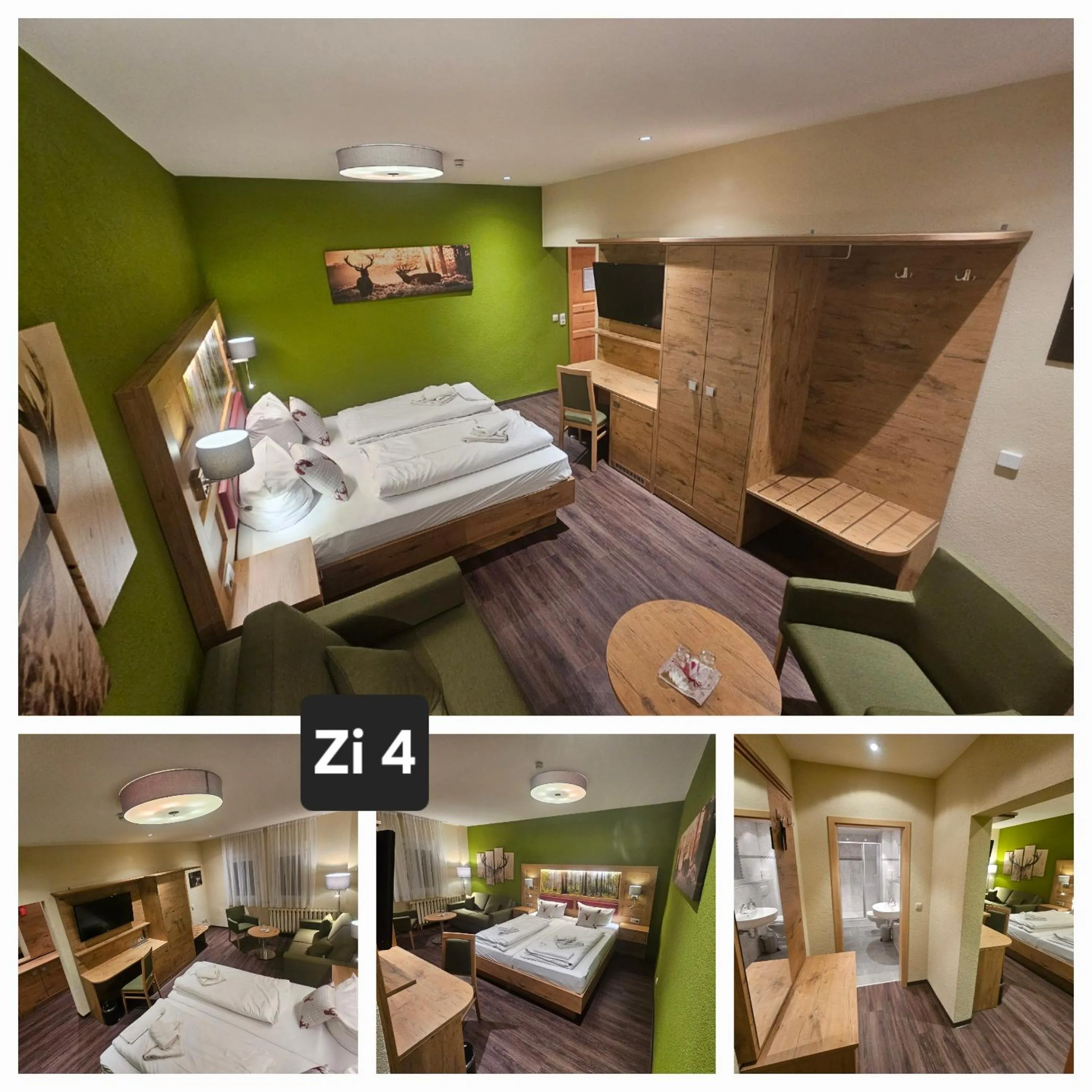 Photo of the whole room, Bed in Zum Roten Hirsch im Grünen Wald