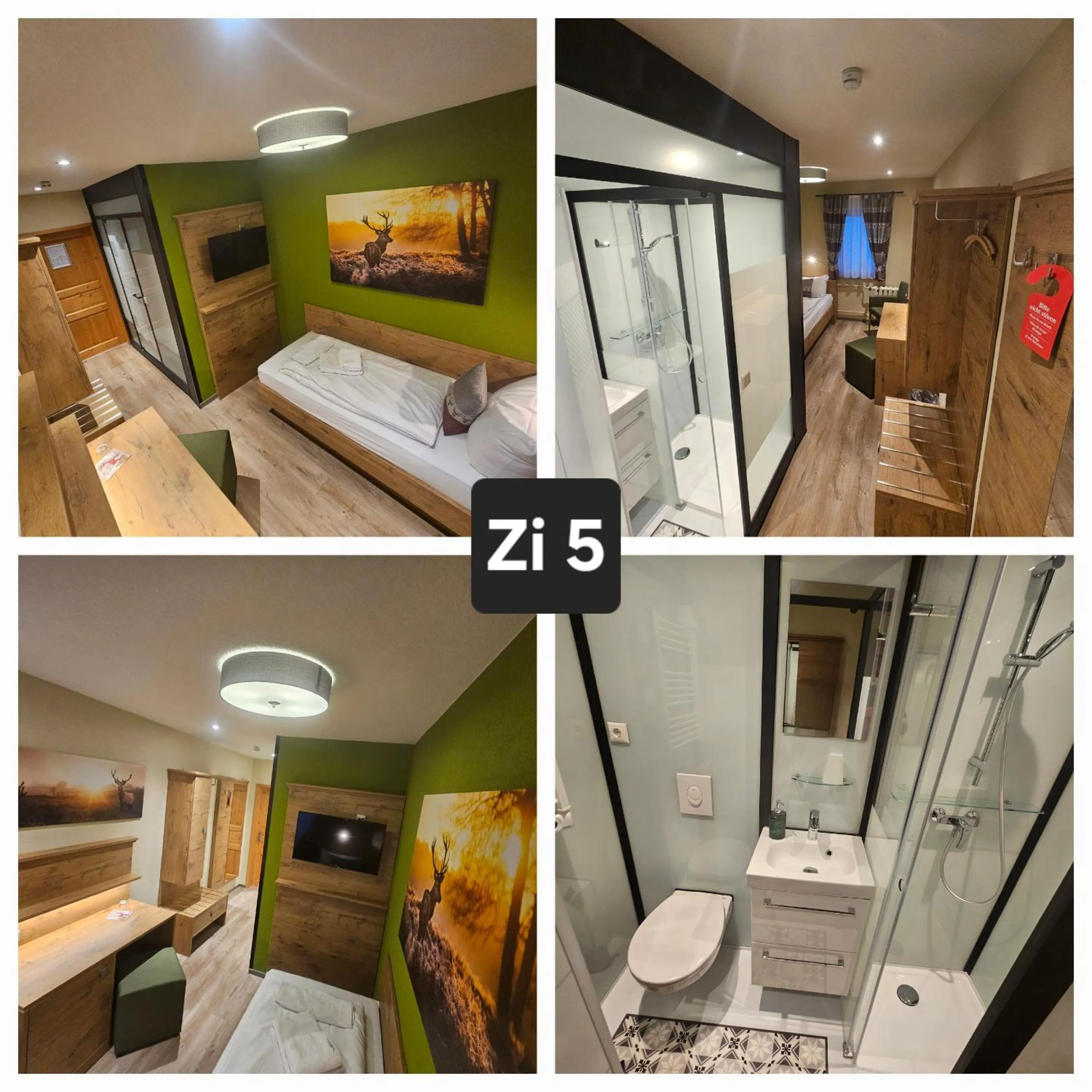 Photo of the whole room, Bed in Zum Roten Hirsch im Grünen Wald