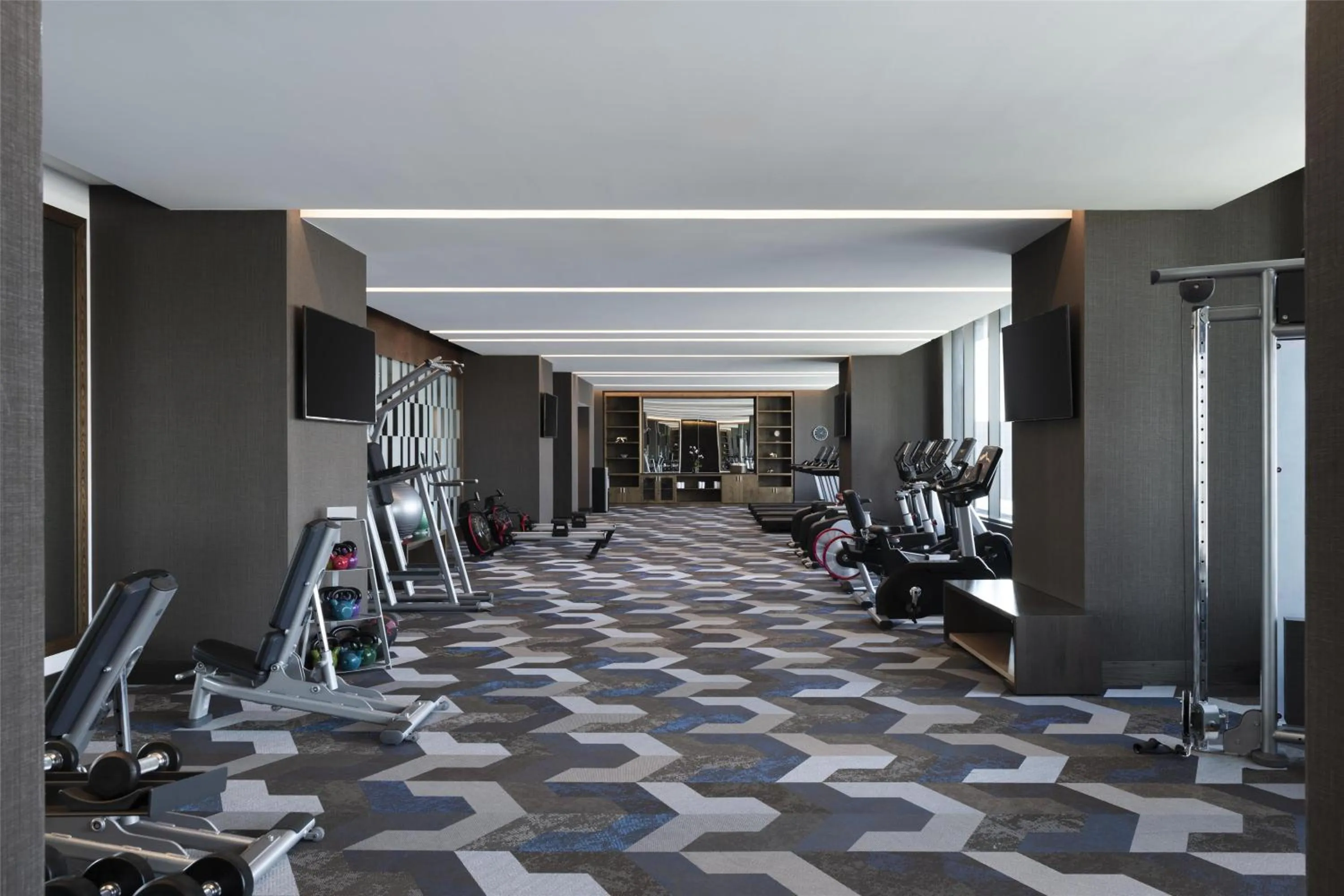 Fitness centre/facilities in Hilton Guadalajara Midtown