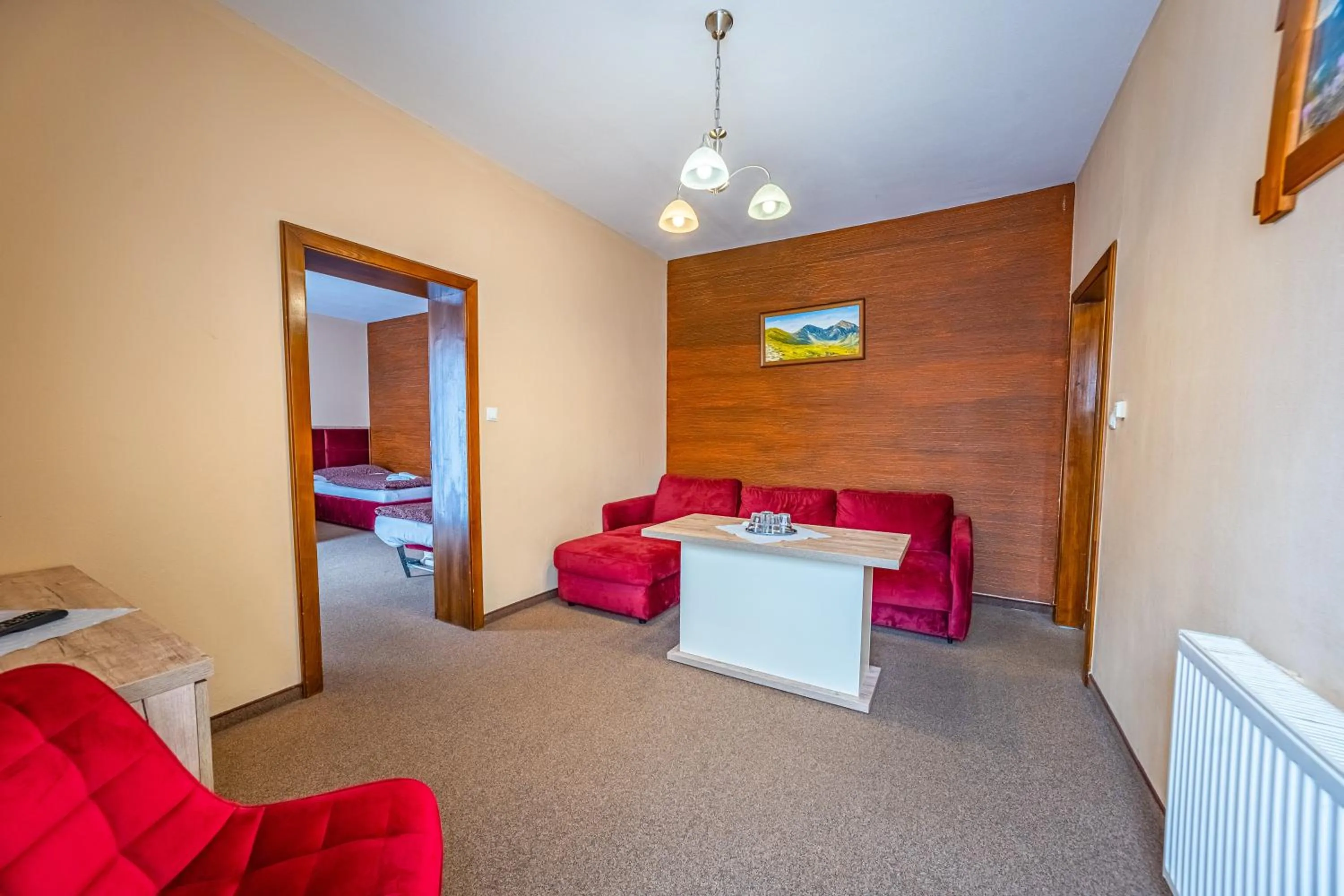 Living room, Bed in Penzion Josu