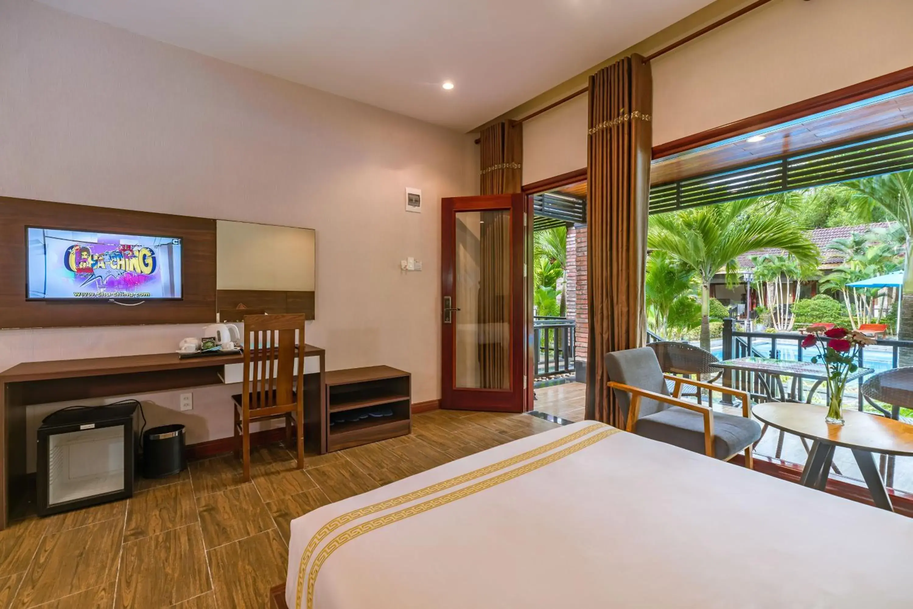 TV and multimedia, Bed in Qualia Resort Phu Quoc TV and multimedia, Bed in Qualia Resort Phu Quoc
