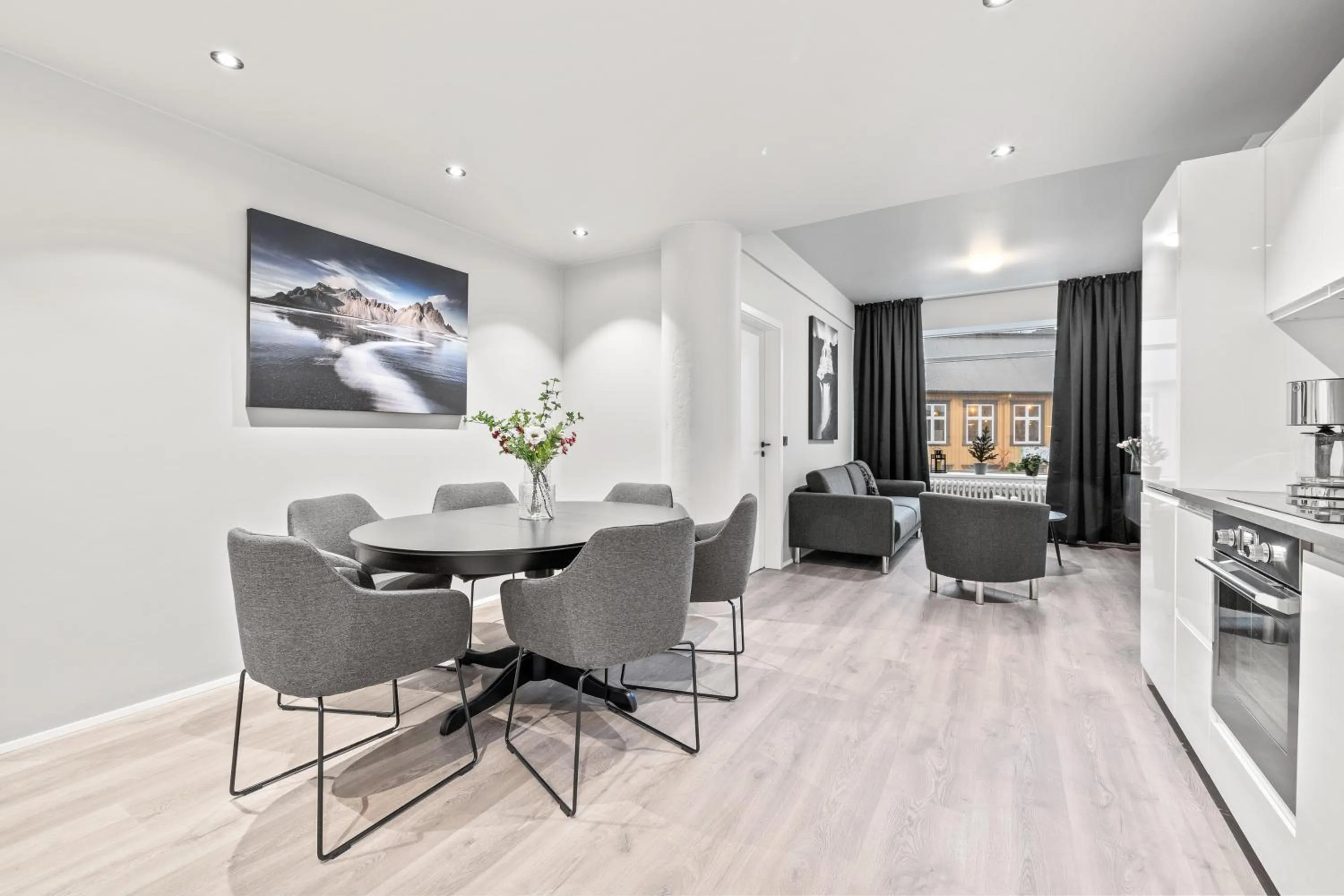 Living room in Odinn Reykjavik Skolavordustigur Apartments