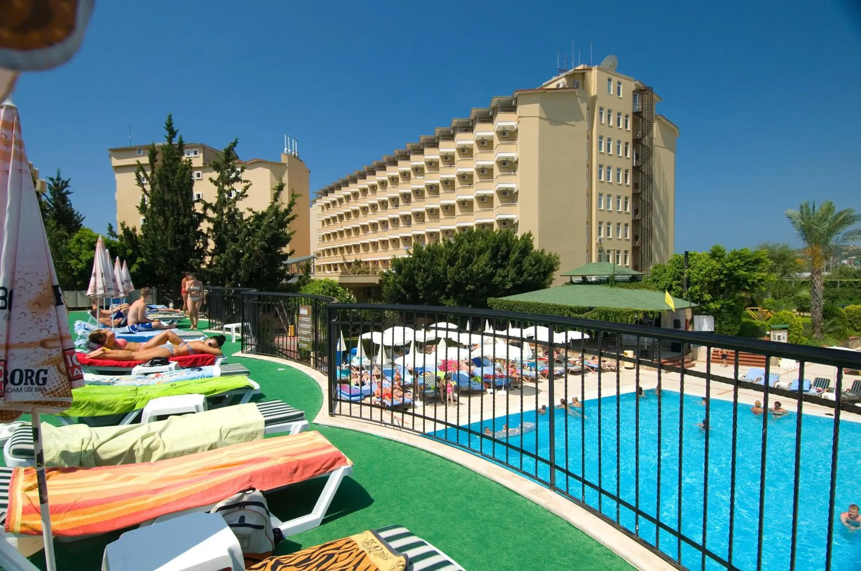 Balcony/Terrace, Pool View in Beach Club Doganay Hotel - All Inclusive