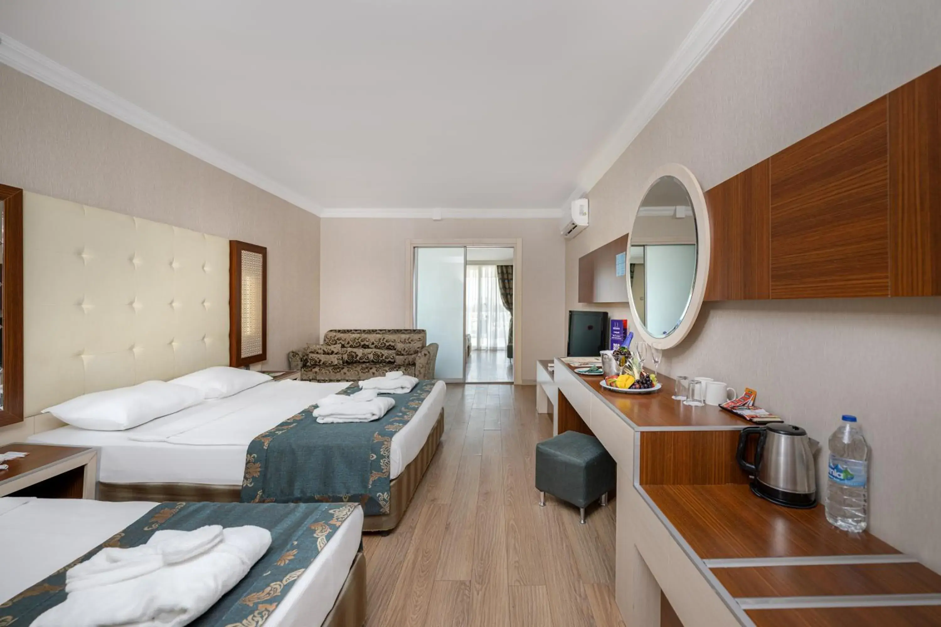 Bedroom, Bed in Beach Club Doganay Hotel - All Inclusive Bedroom, Bed in Beach Club Doganay Hotel - All Inclusive