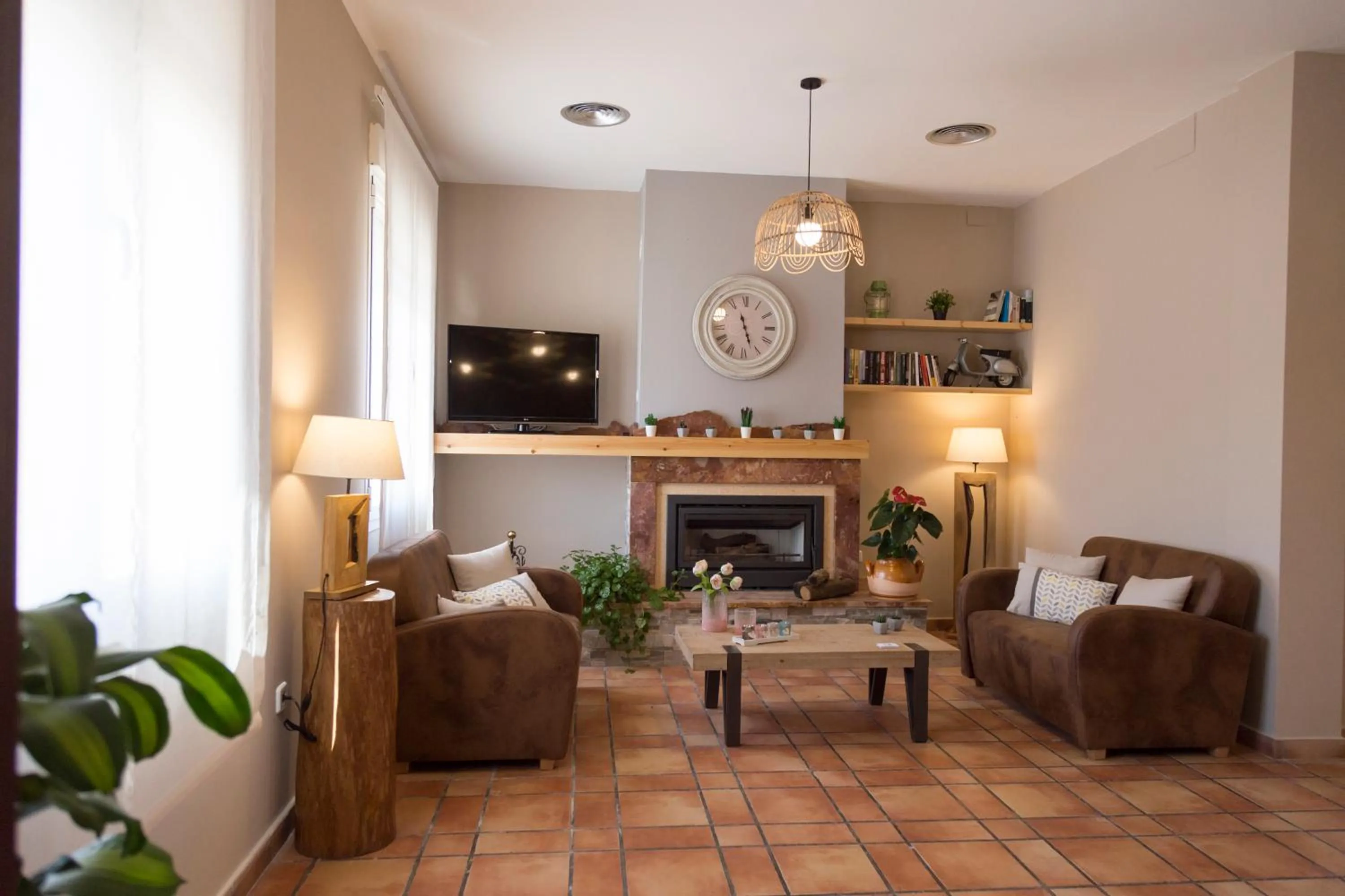 Living room in Hostal Pradaria