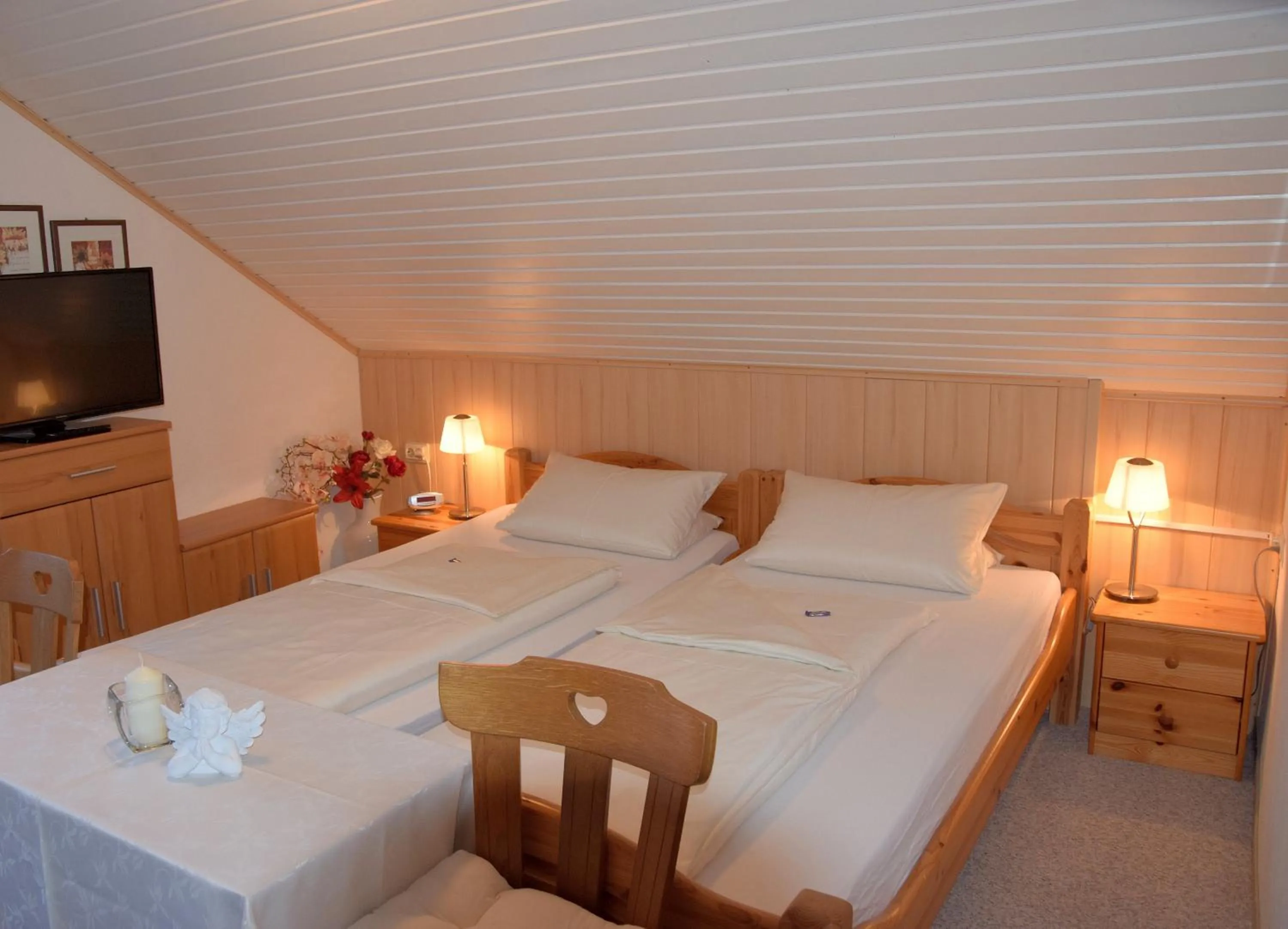 Bed in Hotel Pension Schwaiger