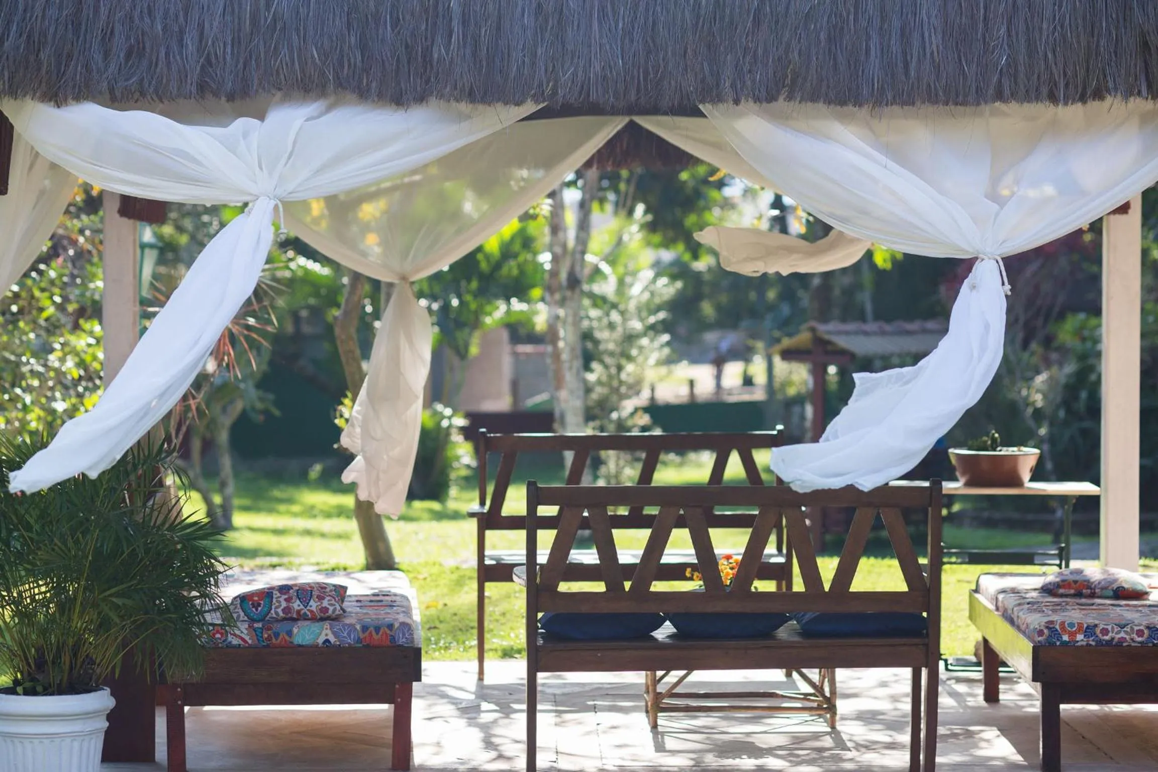 Communal lounge/ TV room in Pousada Recanto dos Lima