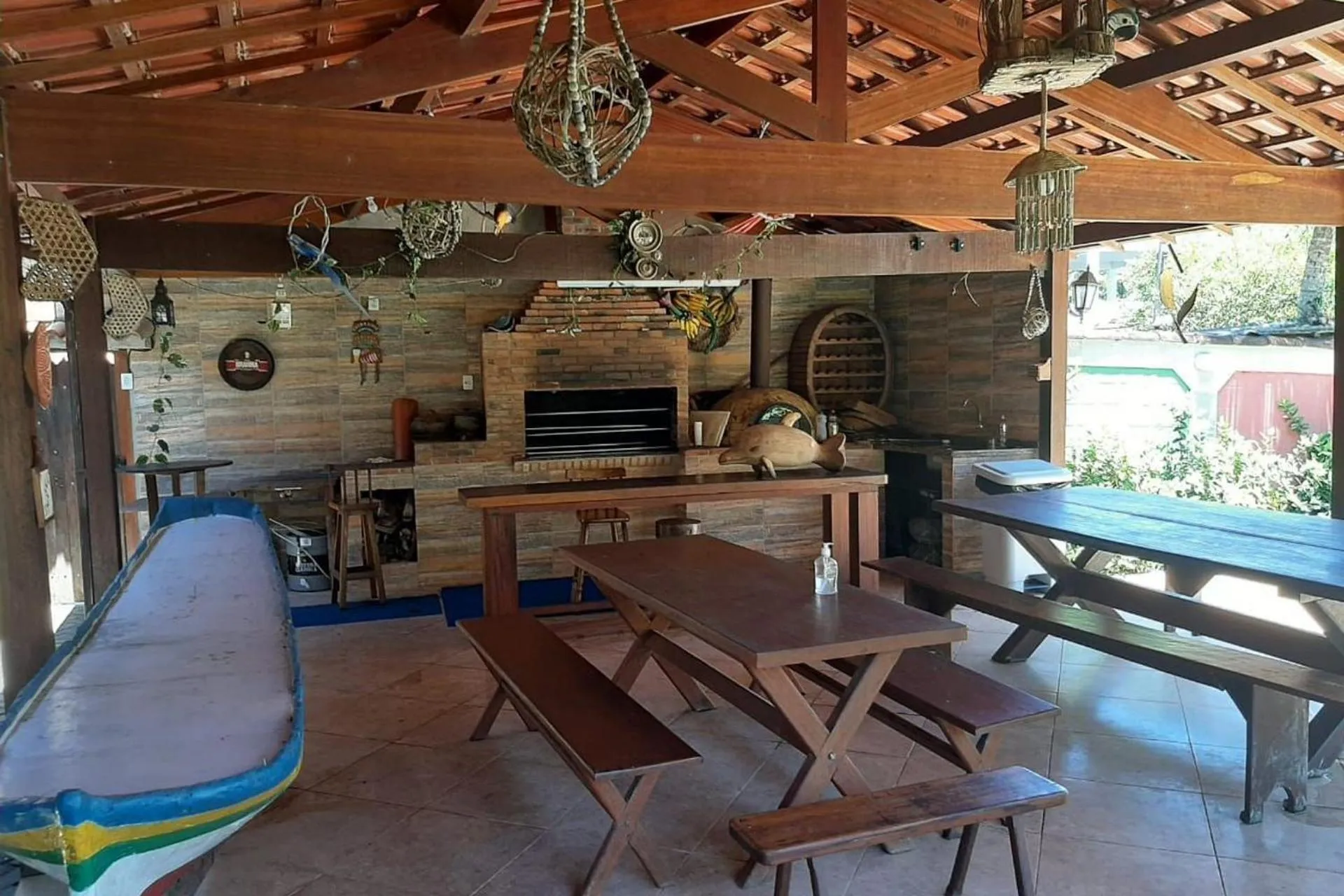 BBQ facilities in Pousada Recanto dos Lima