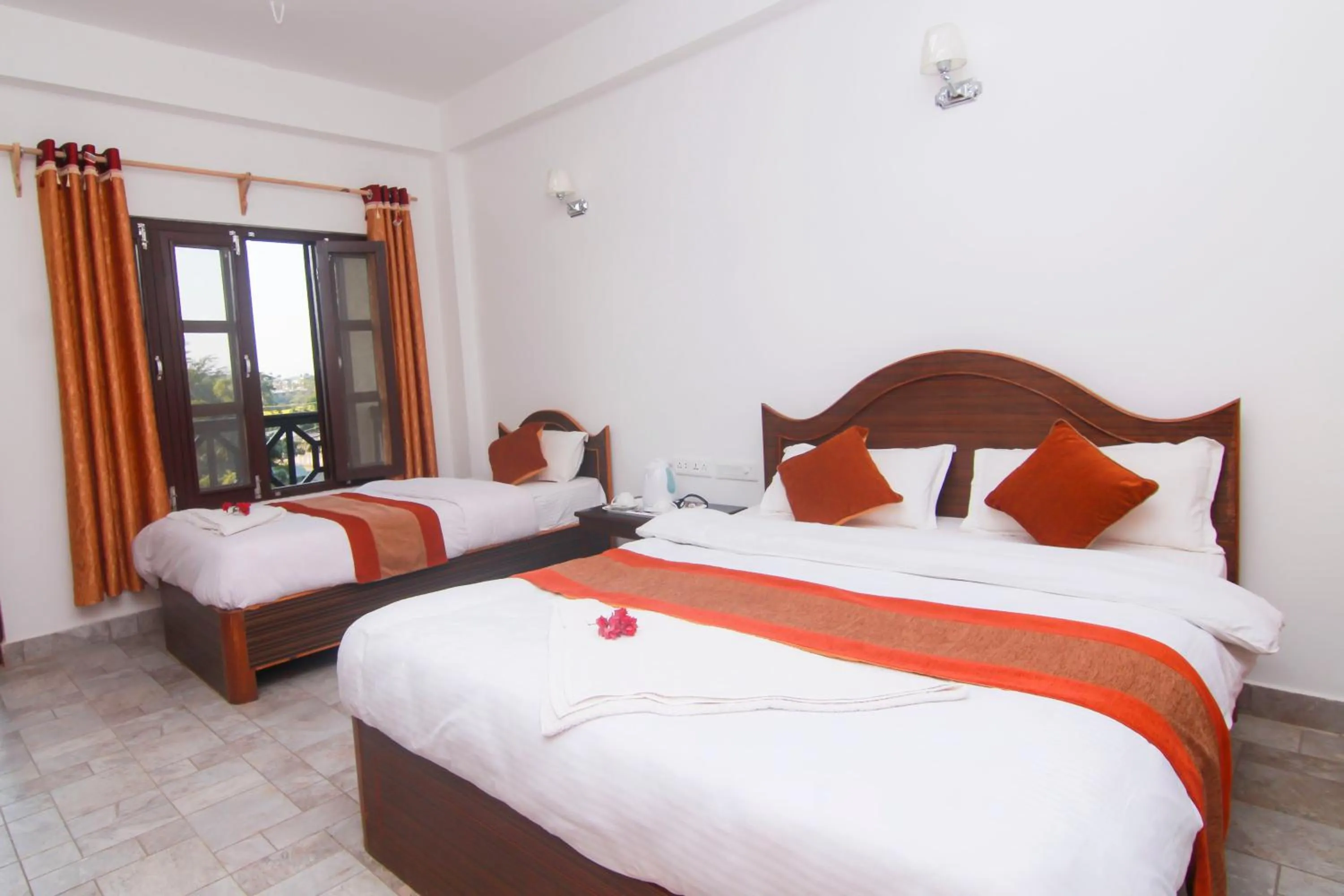 Photo of the whole room, Bed in Hotel Chitwan Park Village