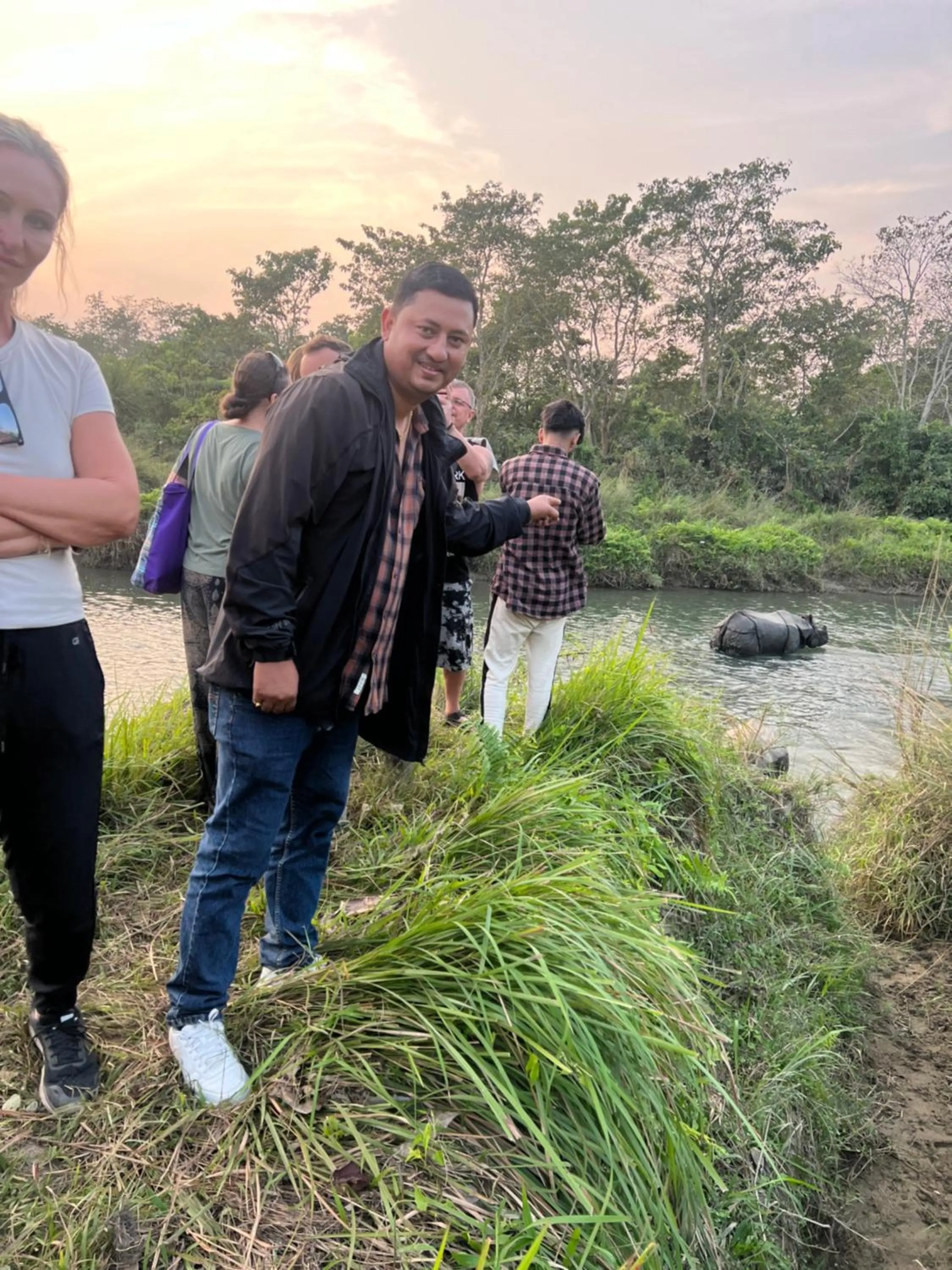group of guests in Hotel Chitwan Park Village