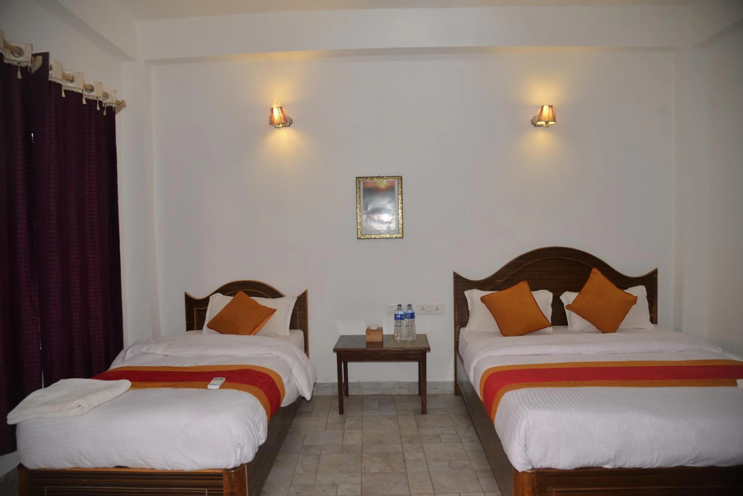 Bed in Hotel Chitwan Park Village