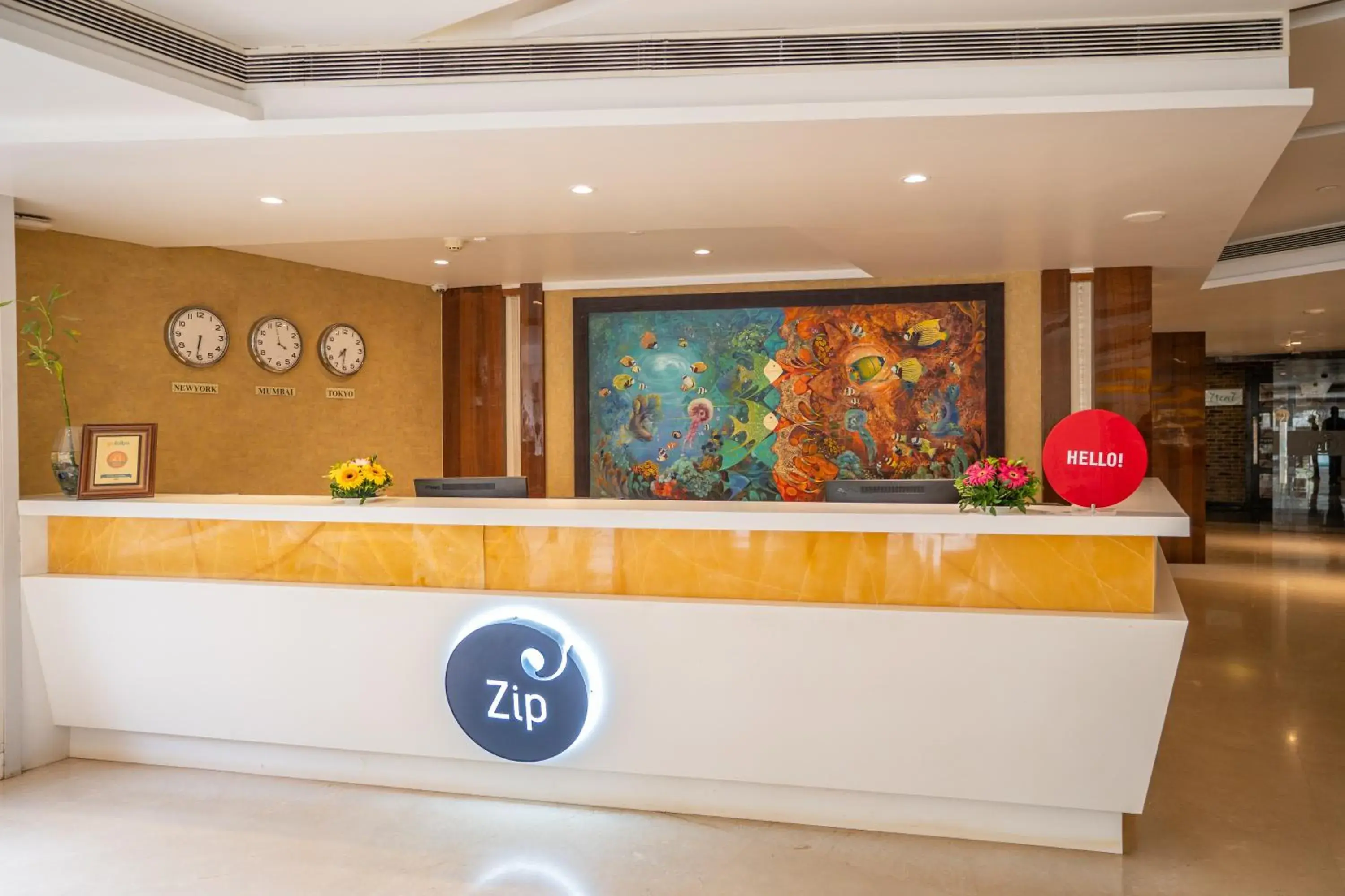 Lobby or reception in Zip By Spree Hotels Samudra Belgaum Lobby or reception in Zip By Spree Hotels Samudra Belgaum