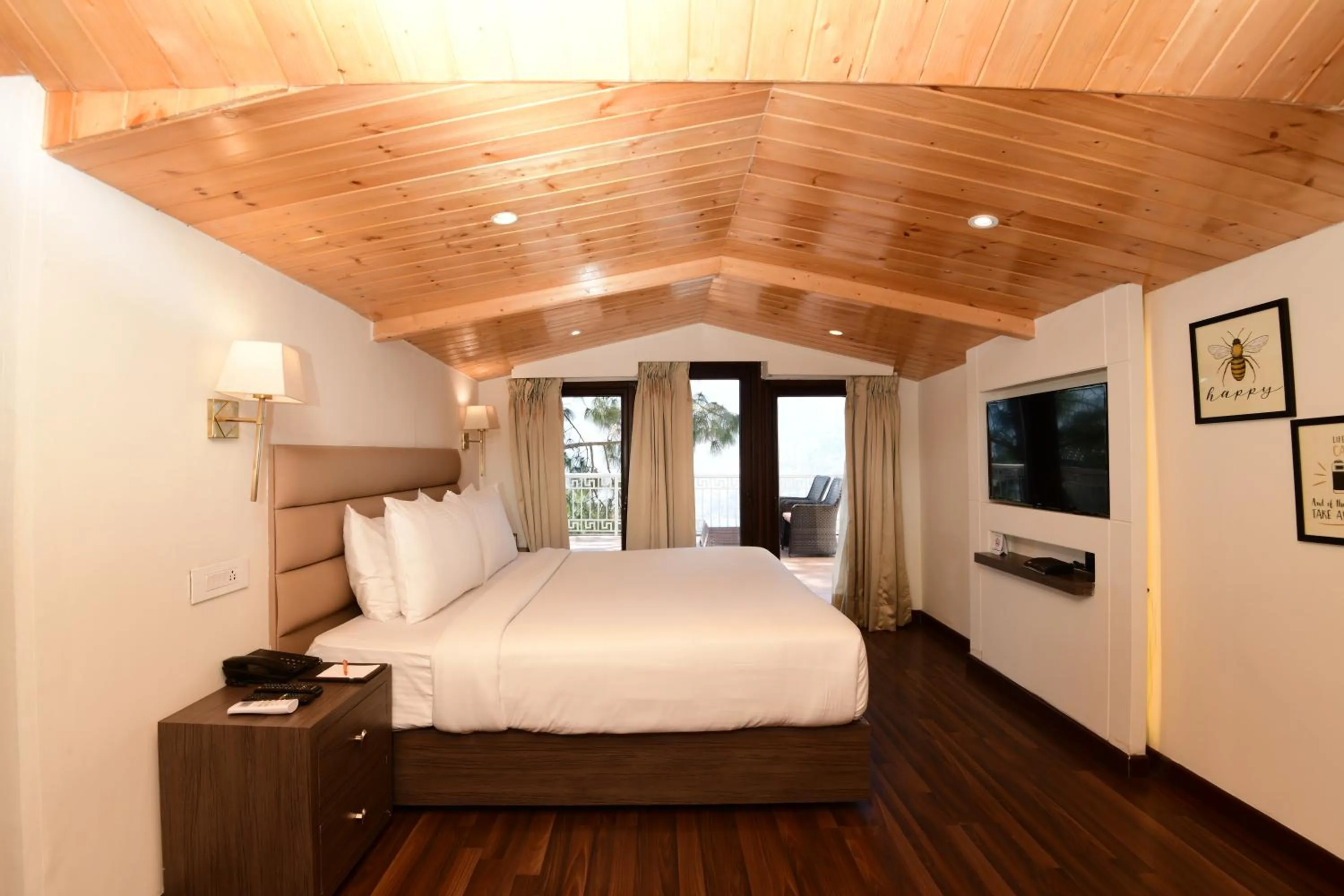 Bed in Ramada by Wyndham Kasauli