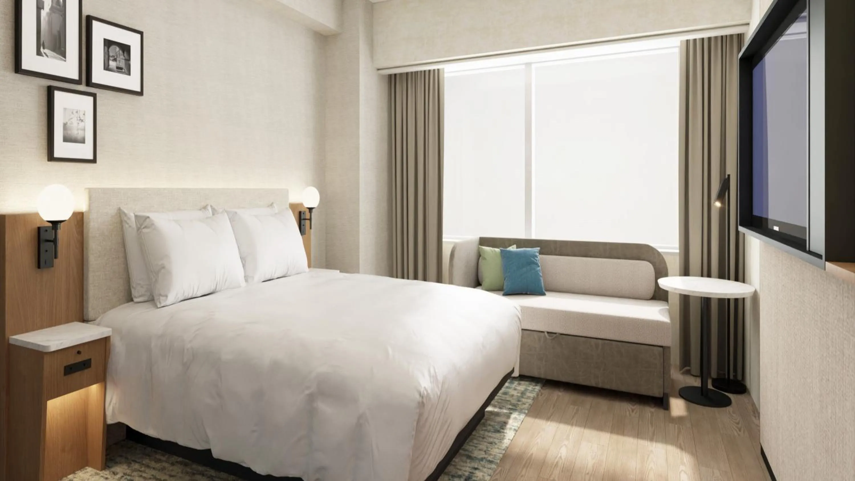 Photo of the whole room, Bed in ANA Holiday Inn Tokyo Bay by IHG