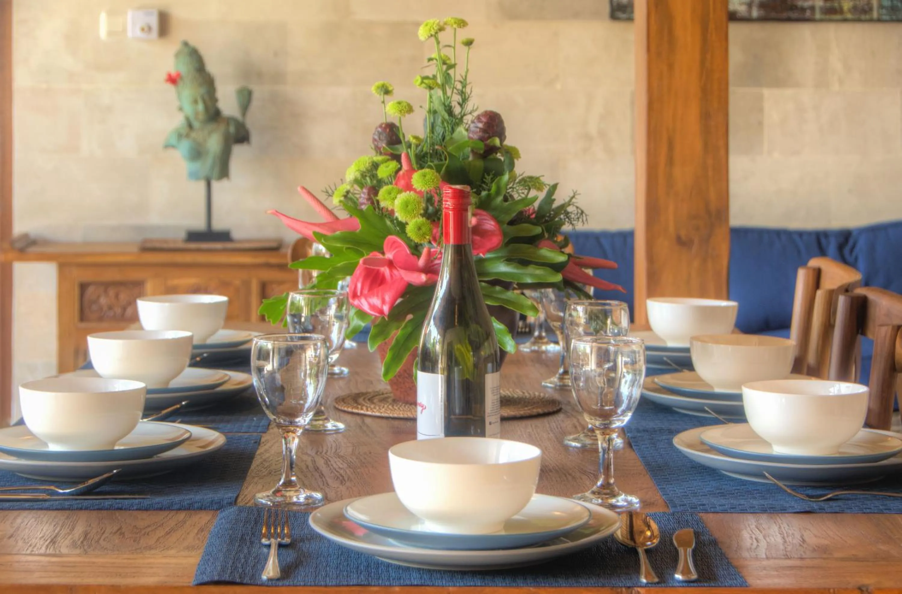 Dining area in Lily Lane Villas