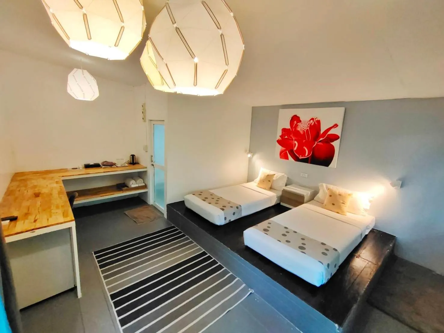 Bed in Rain Forest Resort