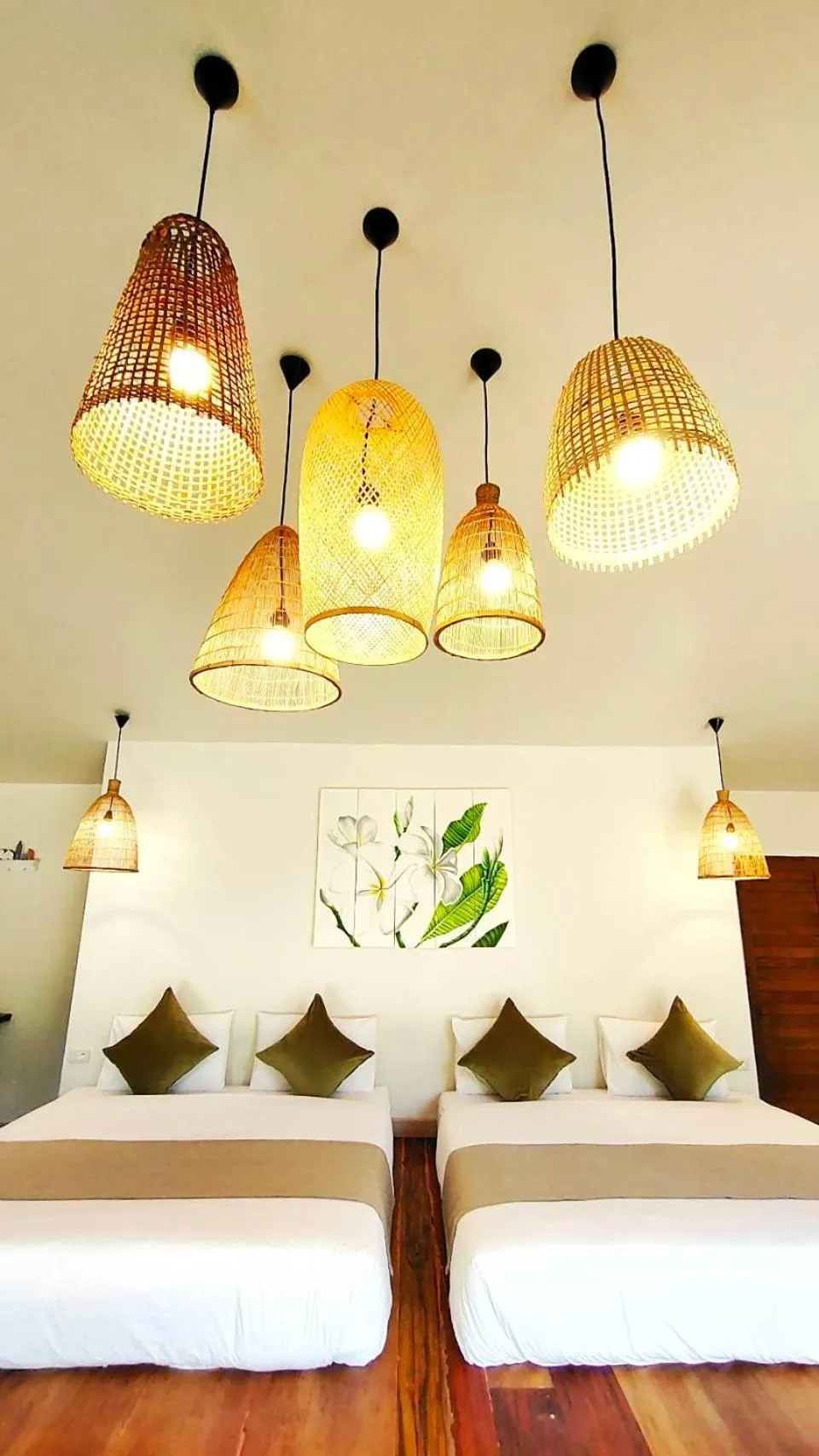 Bed in Rain Forest Resort