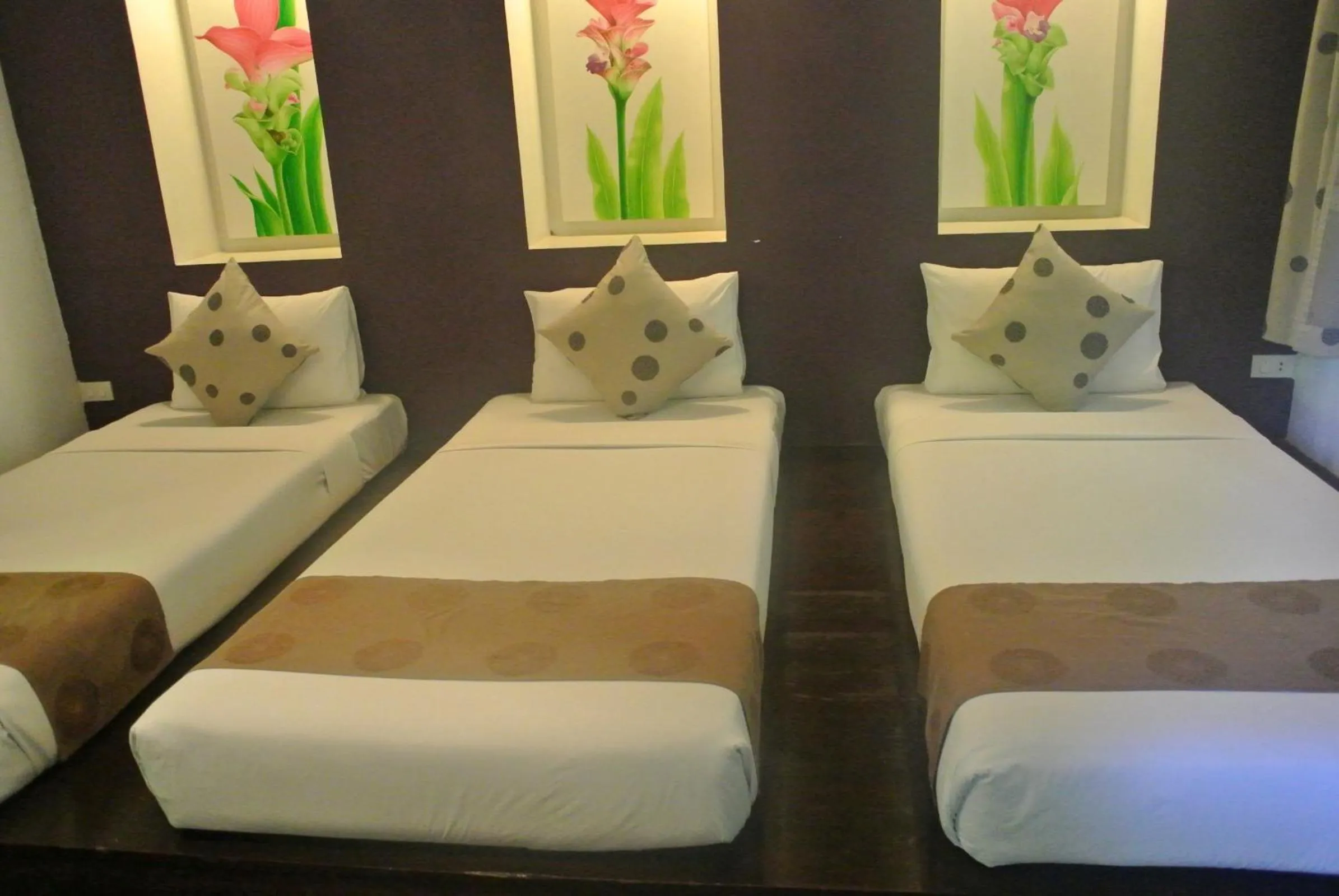 Bed in Rain Forest Resort