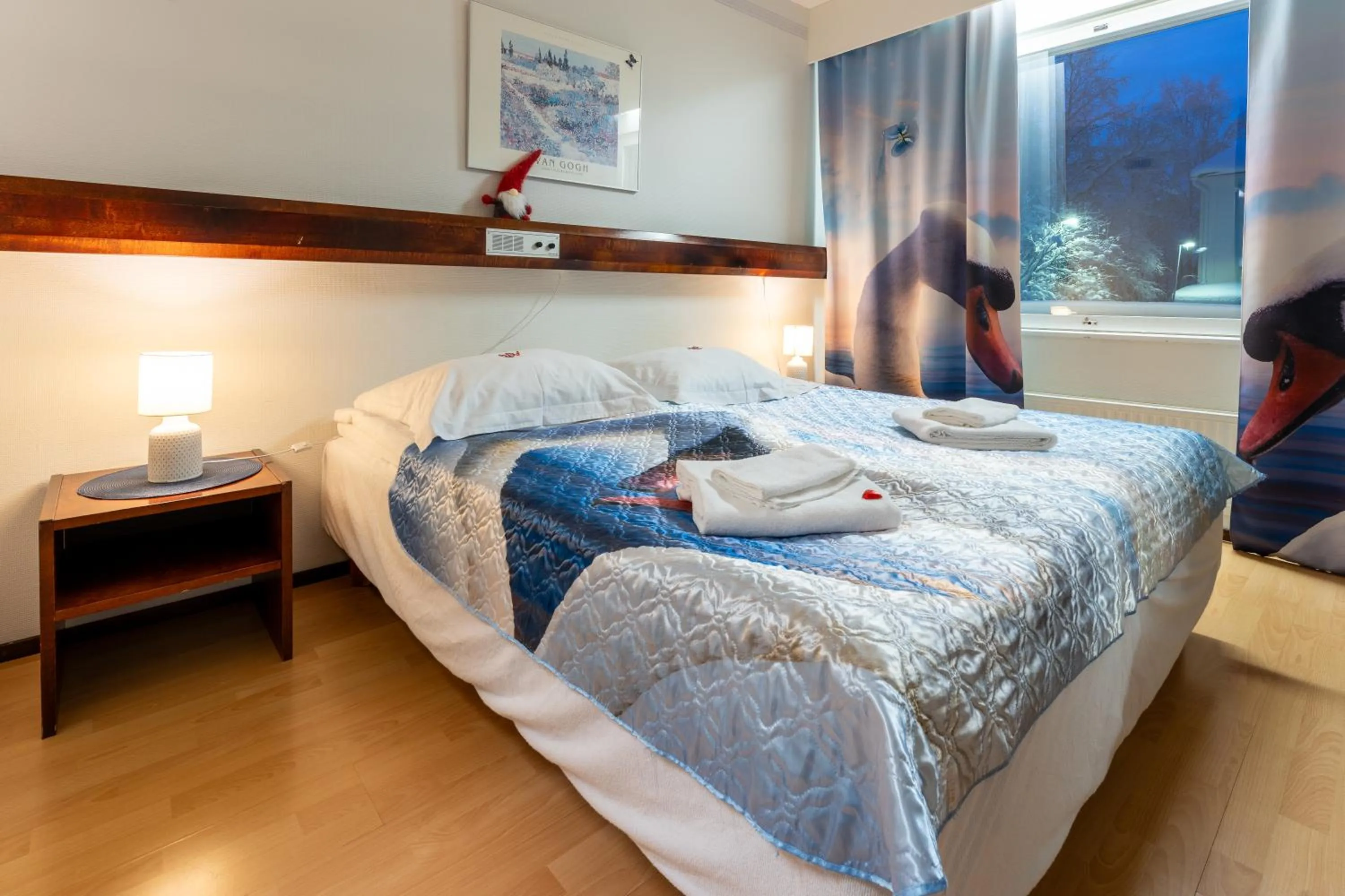 Bed in Hotel Kemijärvi