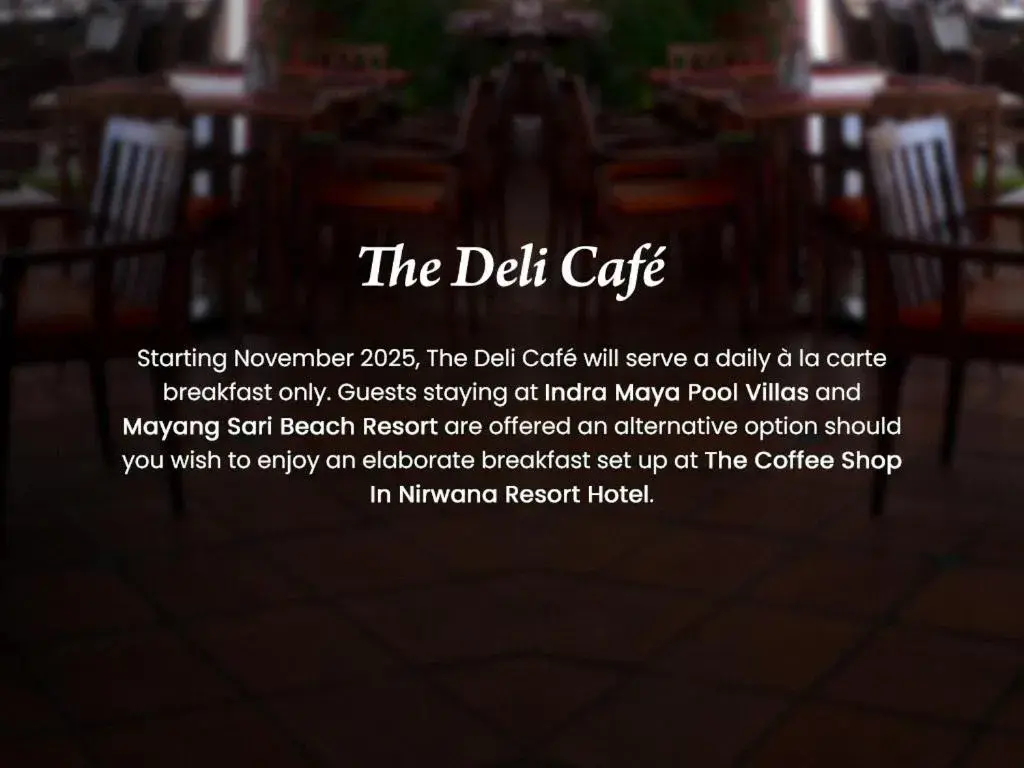 Restaurant/places to eat in Indra Maya Pool Villas Restaurant/places to eat in Indra Maya Pool Villas