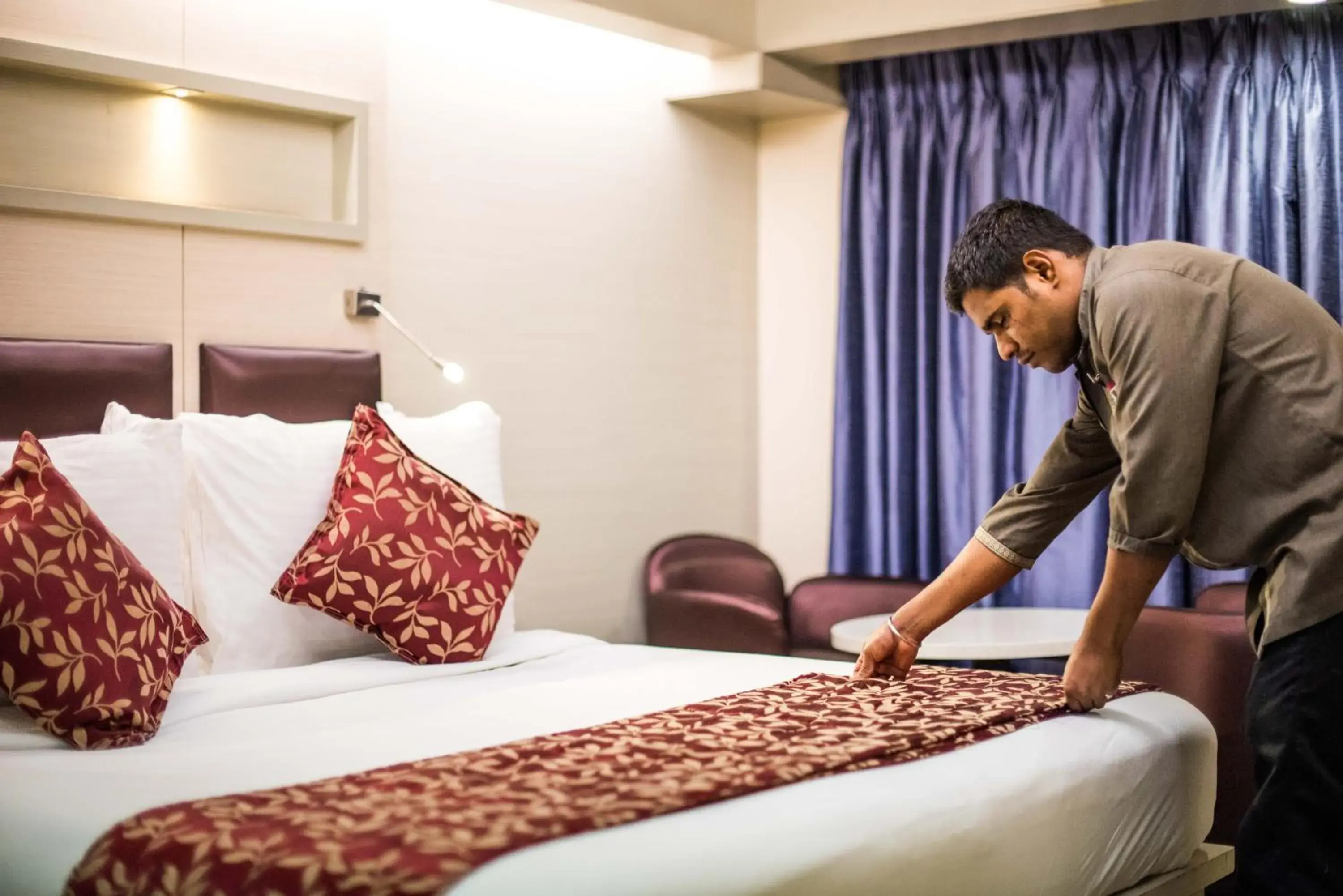 Patio, Bed in Hotel Oriental Aster - Mumbai International Airport Patio, Bed in Hotel Oriental Aster - Mumbai International Airport