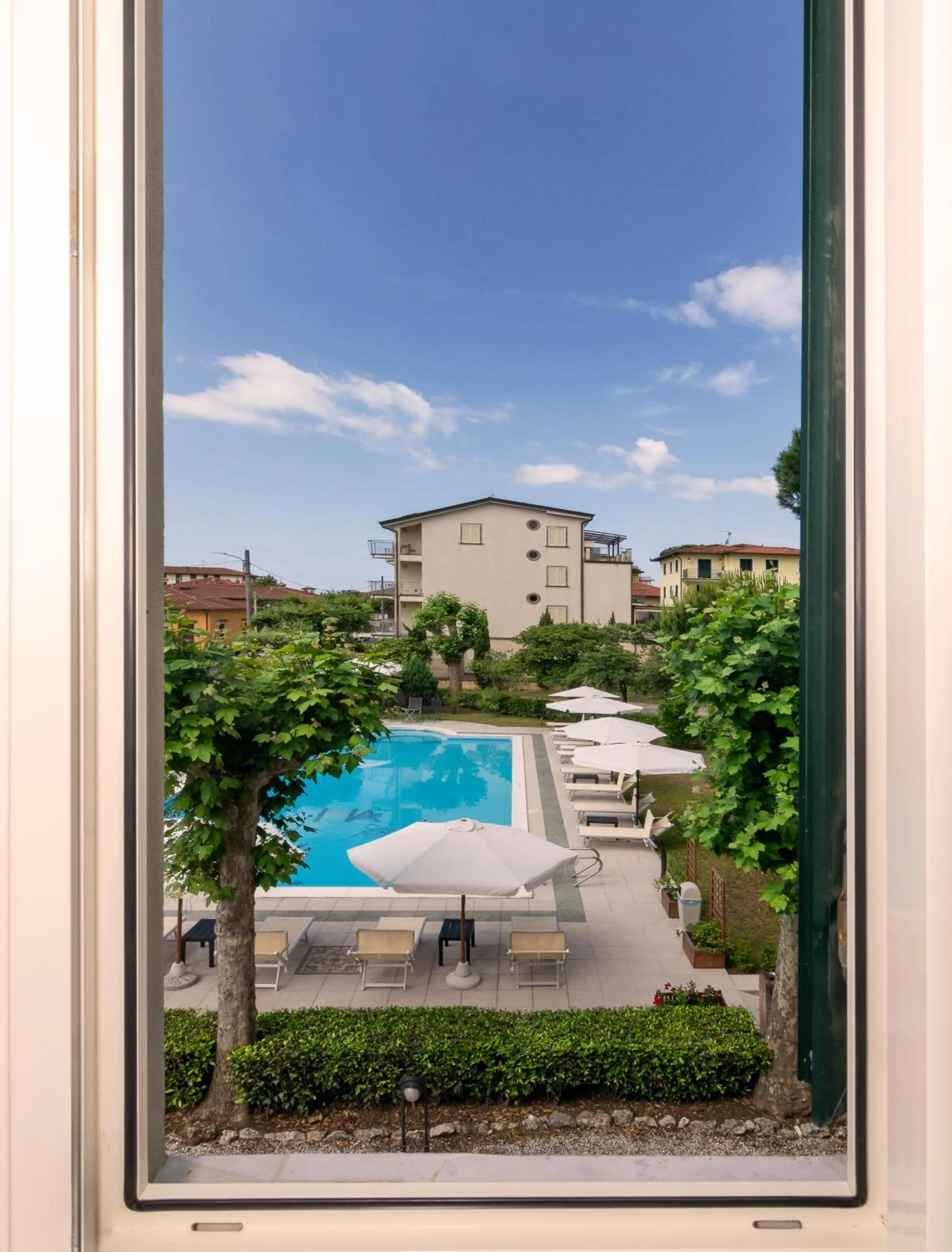 Garden view in Hotel Apuana